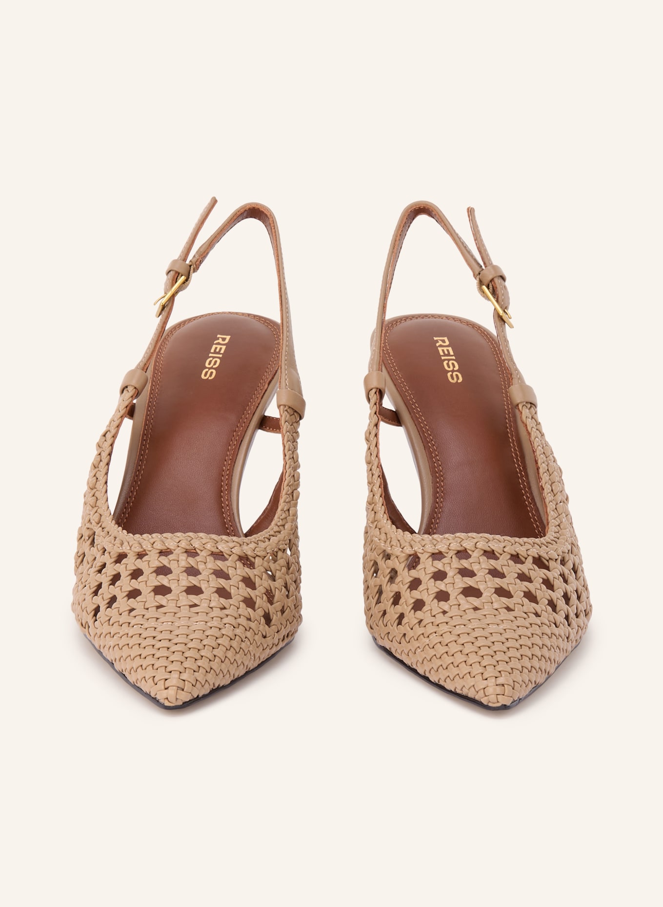 REISS Slingpumps LENA: BEIGE / GOLD