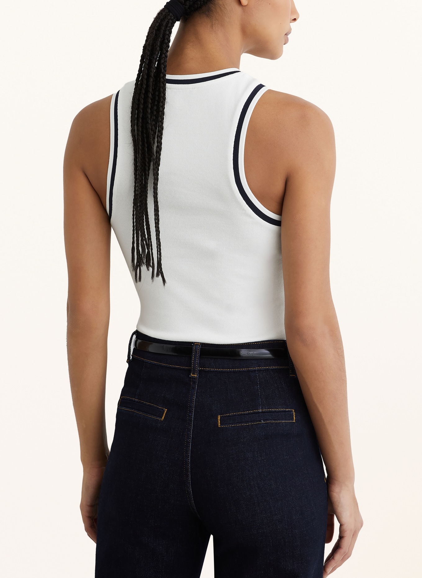 REISS Top MATILDA: WIT / DONKERBLAUW
