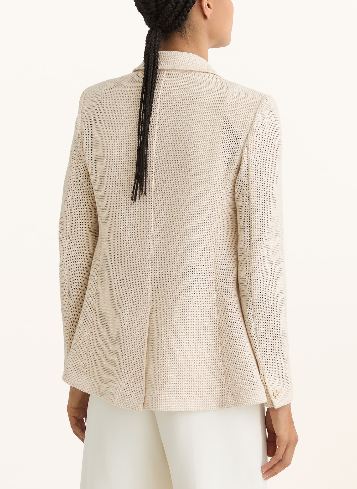 REISS Blazer FIORE: ECRU / GOLD