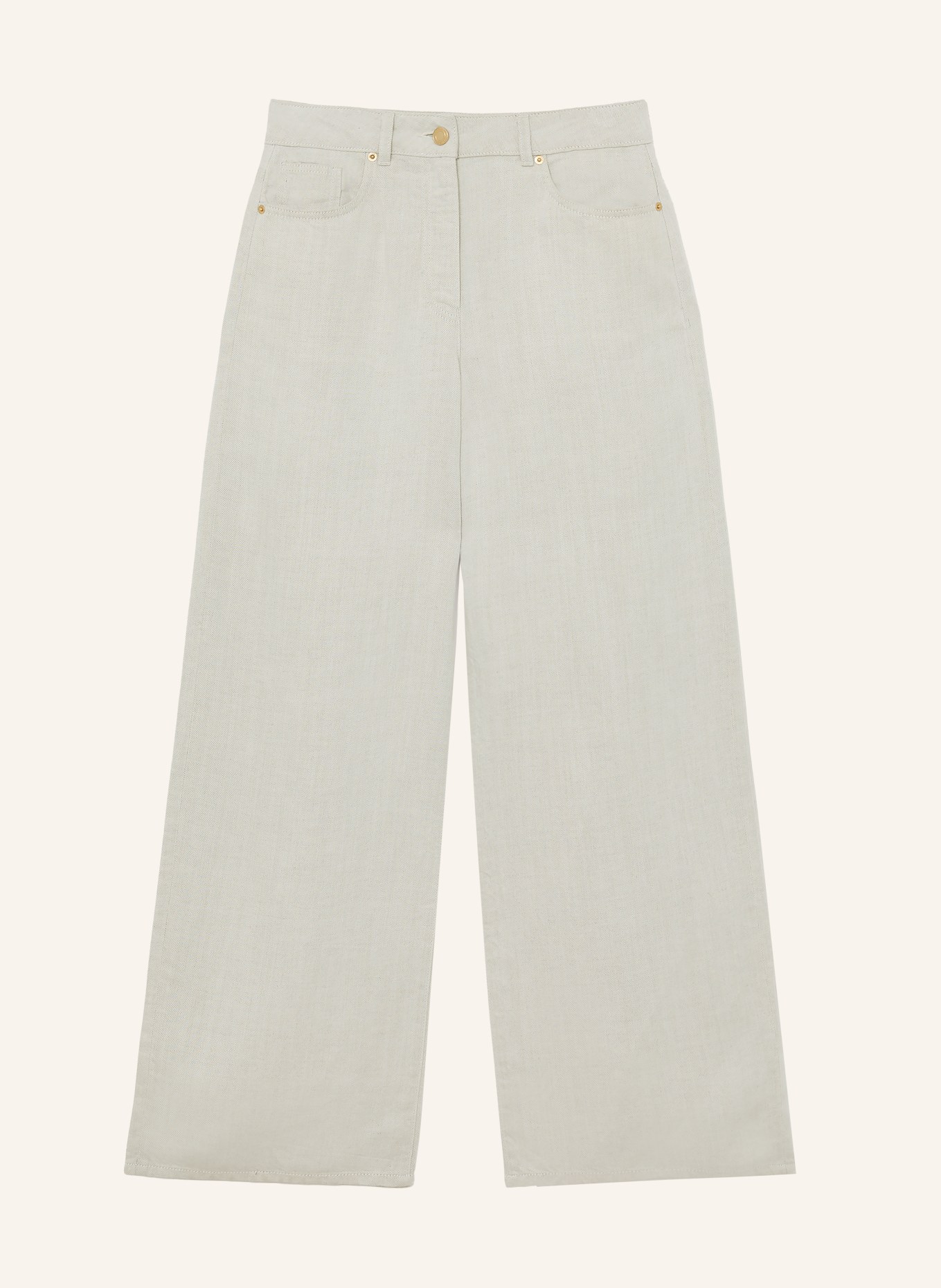 REISS Marlenehose CARMEN mit Leinen: ECRU