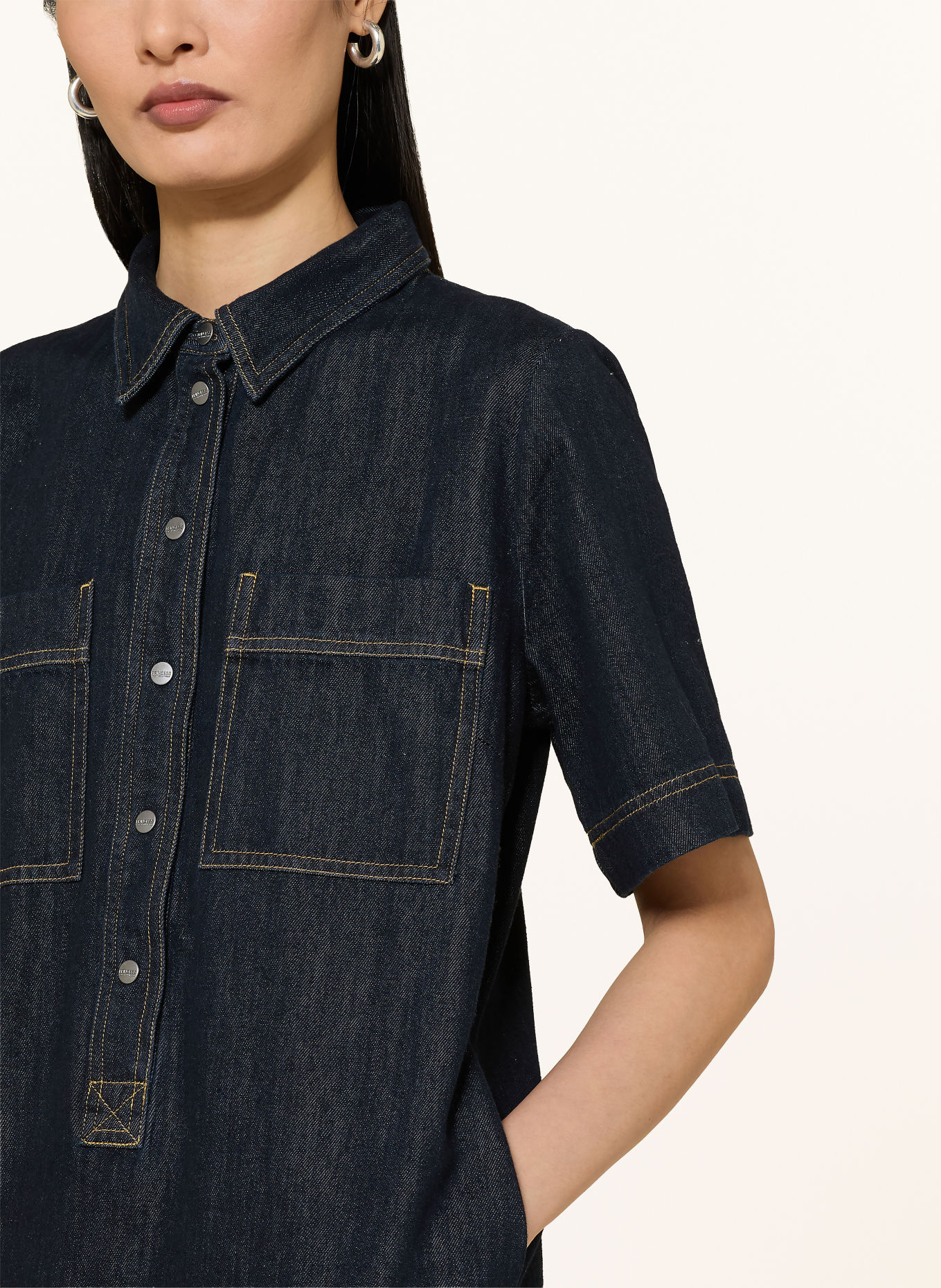 Princess GOES HOLLYWOOD Jeanskleid: DUNKELBLAU / DUNKELGELB