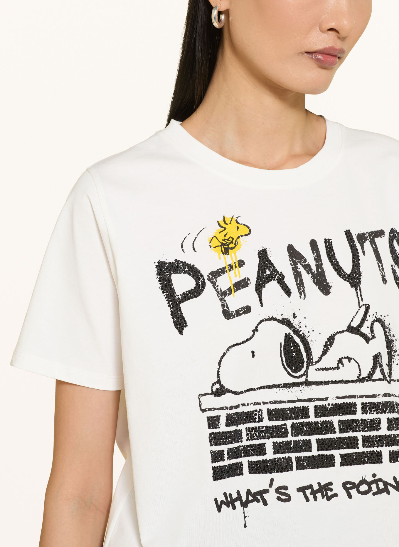 Princess GOES HOLLYWOOD T-shirt with rhinestones: WHITE / YELLOW / BLACK