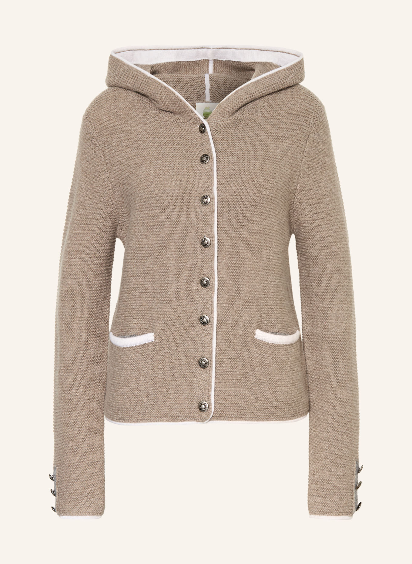 Princess GOES HOLLYWOOD Strickjanker: BEIGE / WEISS