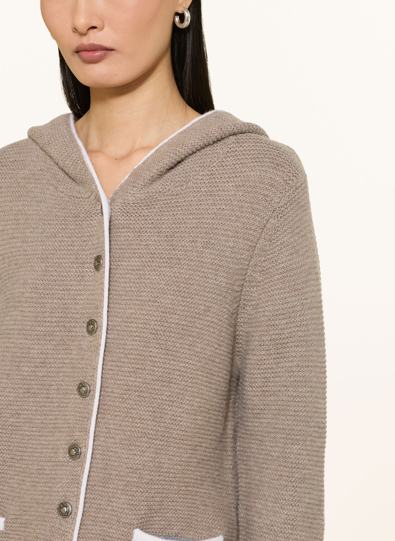 Princess GOES HOLLYWOOD Strickjanker: BEIGE / WEISS