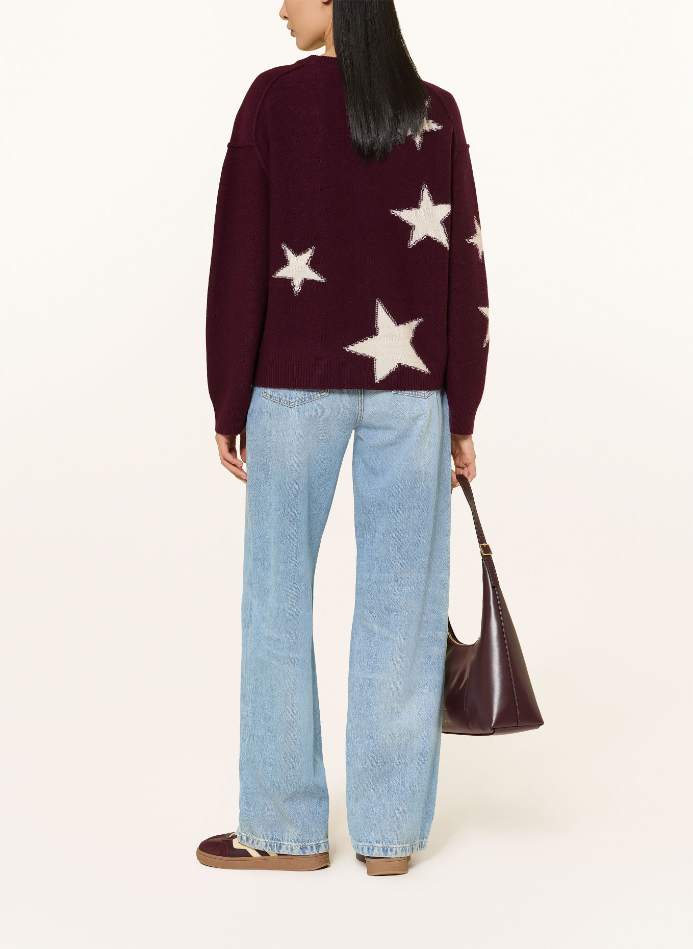 Princess GOES HOLLYWOOD Sweater: DARK RED / ECRU