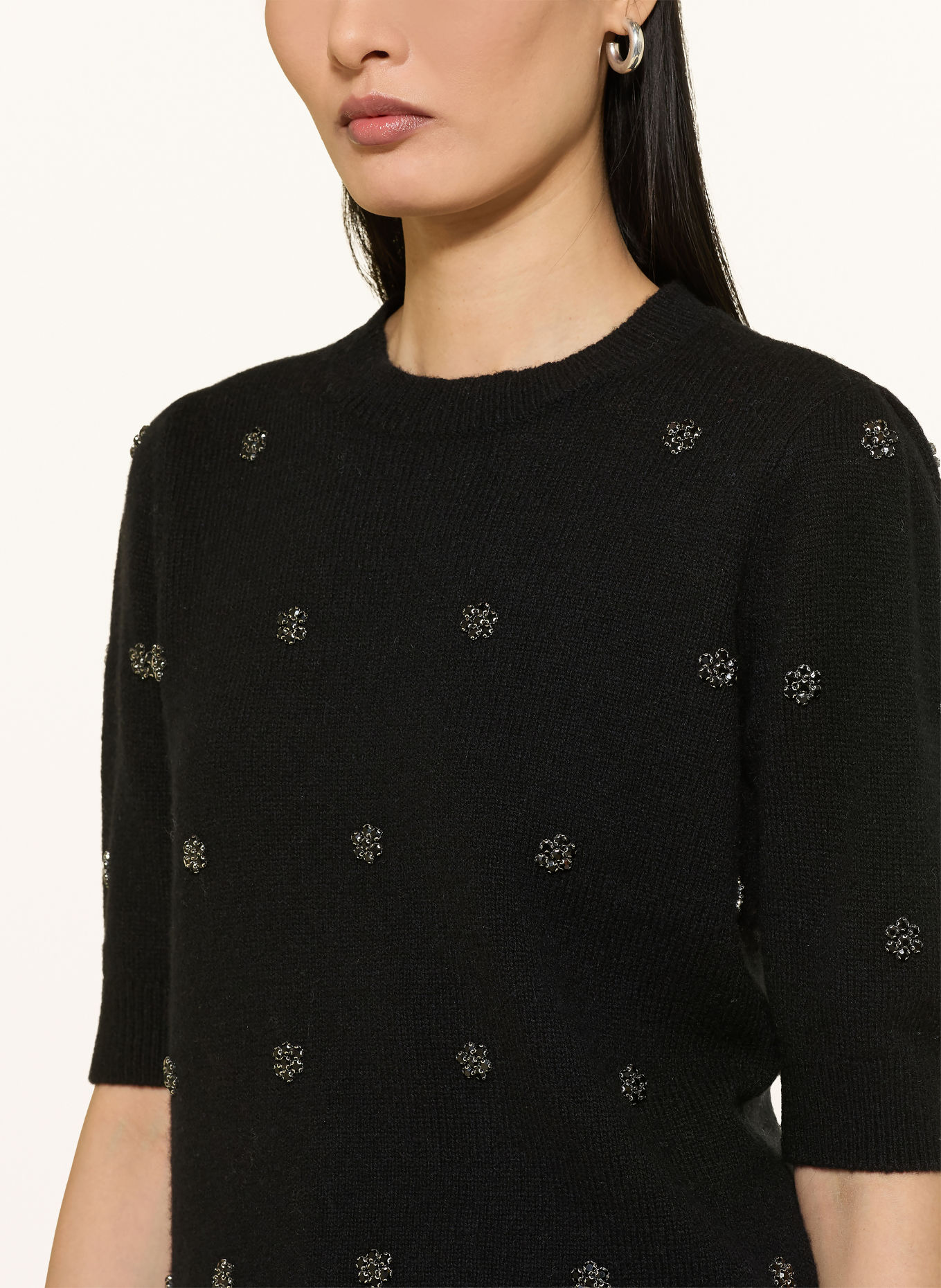 Princess GOES HOLLYWOOD Pull en maille orné de strass: NOIR