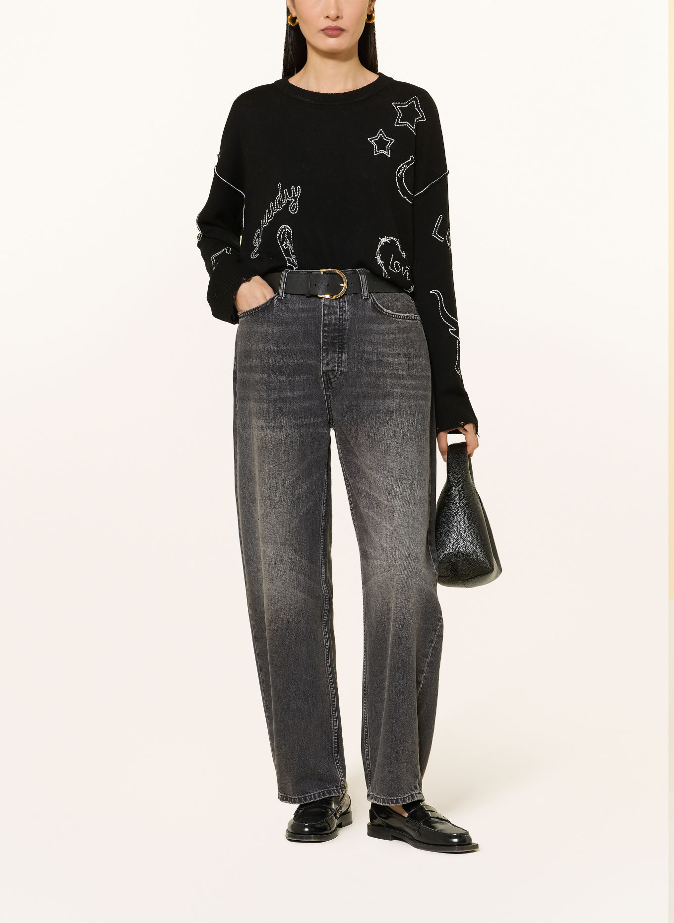 Princess GOES HOLLYWOOD Sweater: BLACK / WHITE