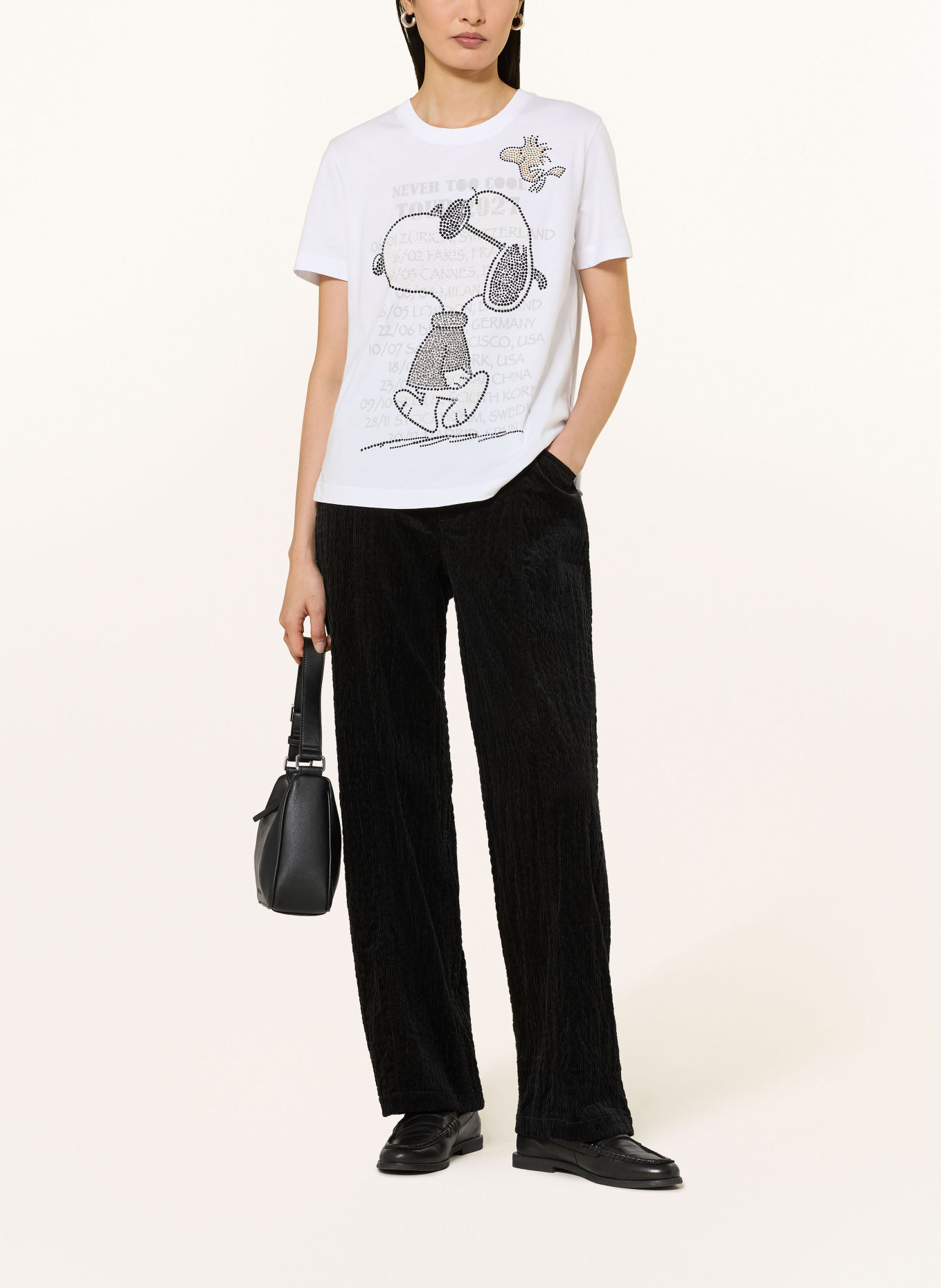 Princess GOES HOLLYWOOD T-shirt with rhinestones: WHITE / GRAY / BLACK