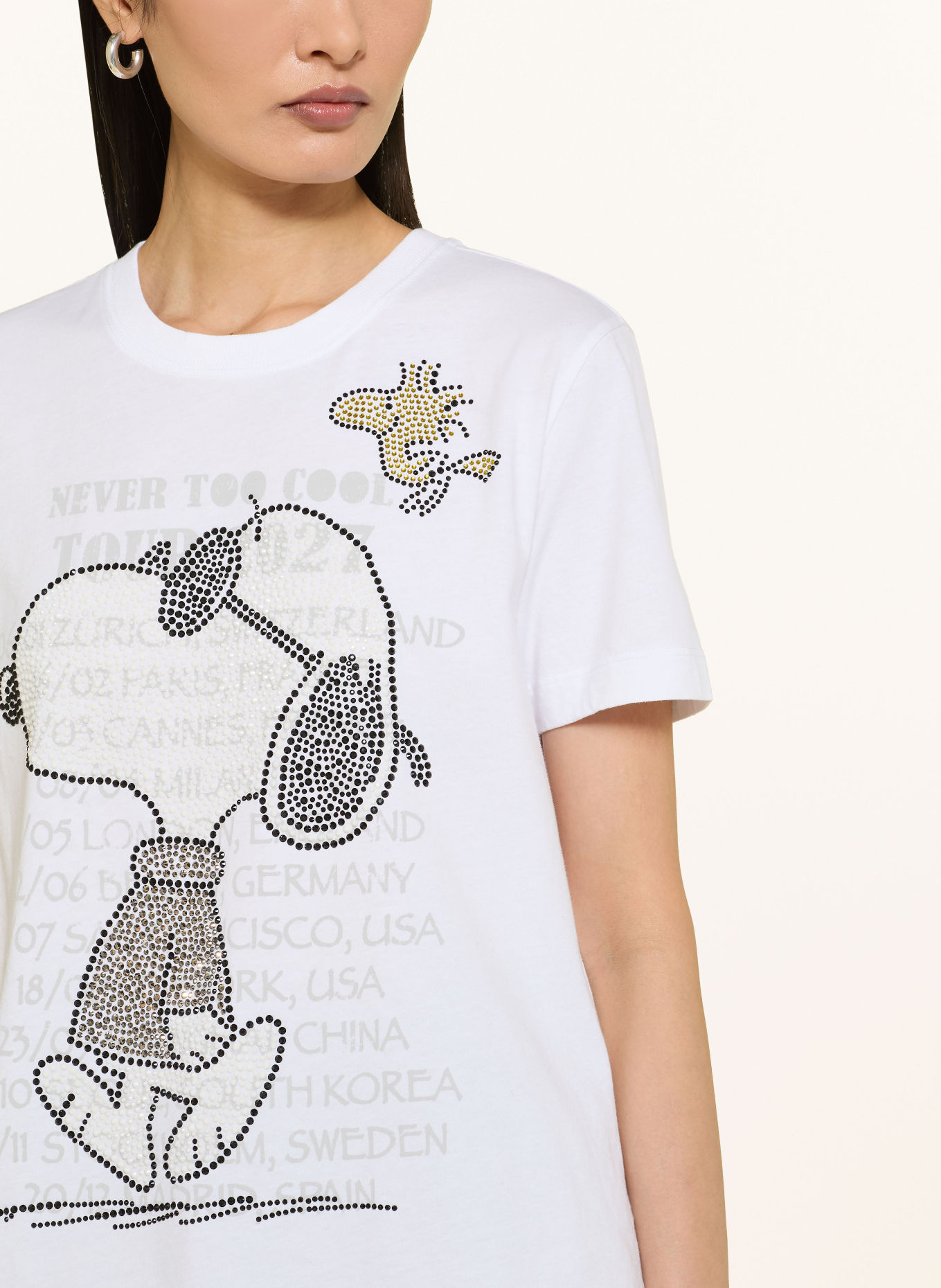 Princess GOES HOLLYWOOD T-shirt with rhinestones: WHITE / GRAY / BLACK