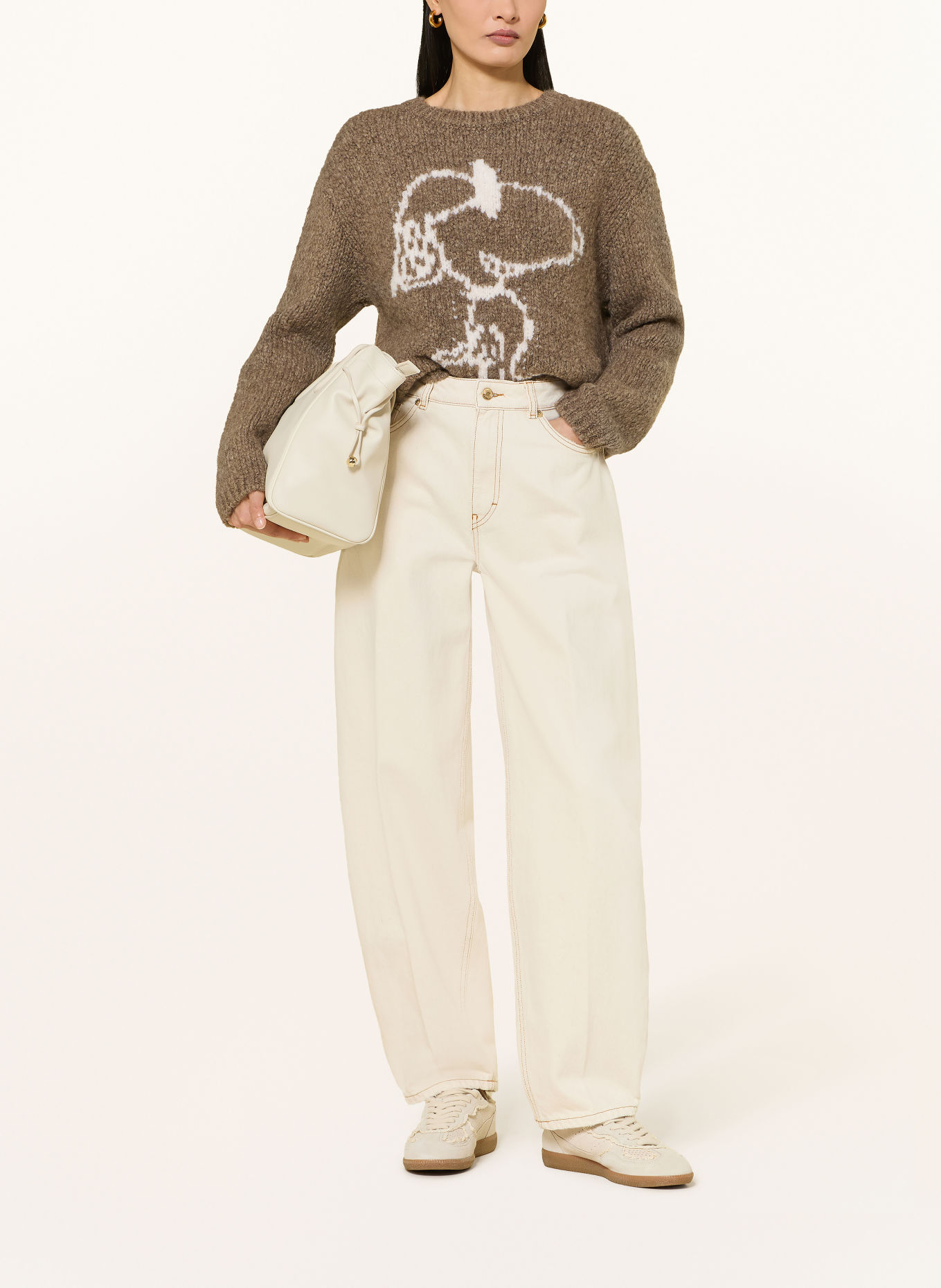 Princess GOES HOLLYWOOD Oversized trui: BRUIN / ECRU