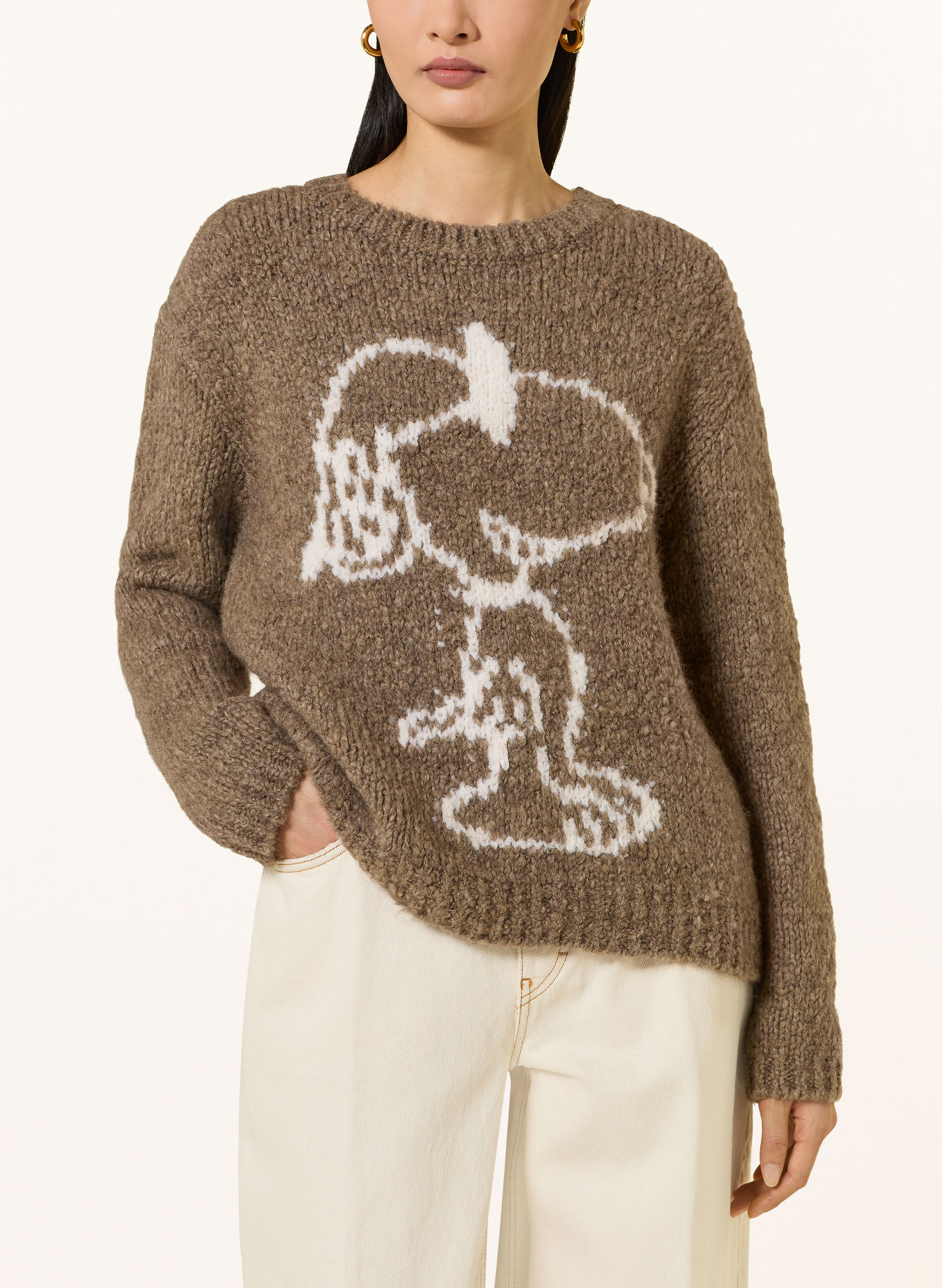 Princess GOES HOLLYWOOD Oversized trui: BRUIN / ECRU