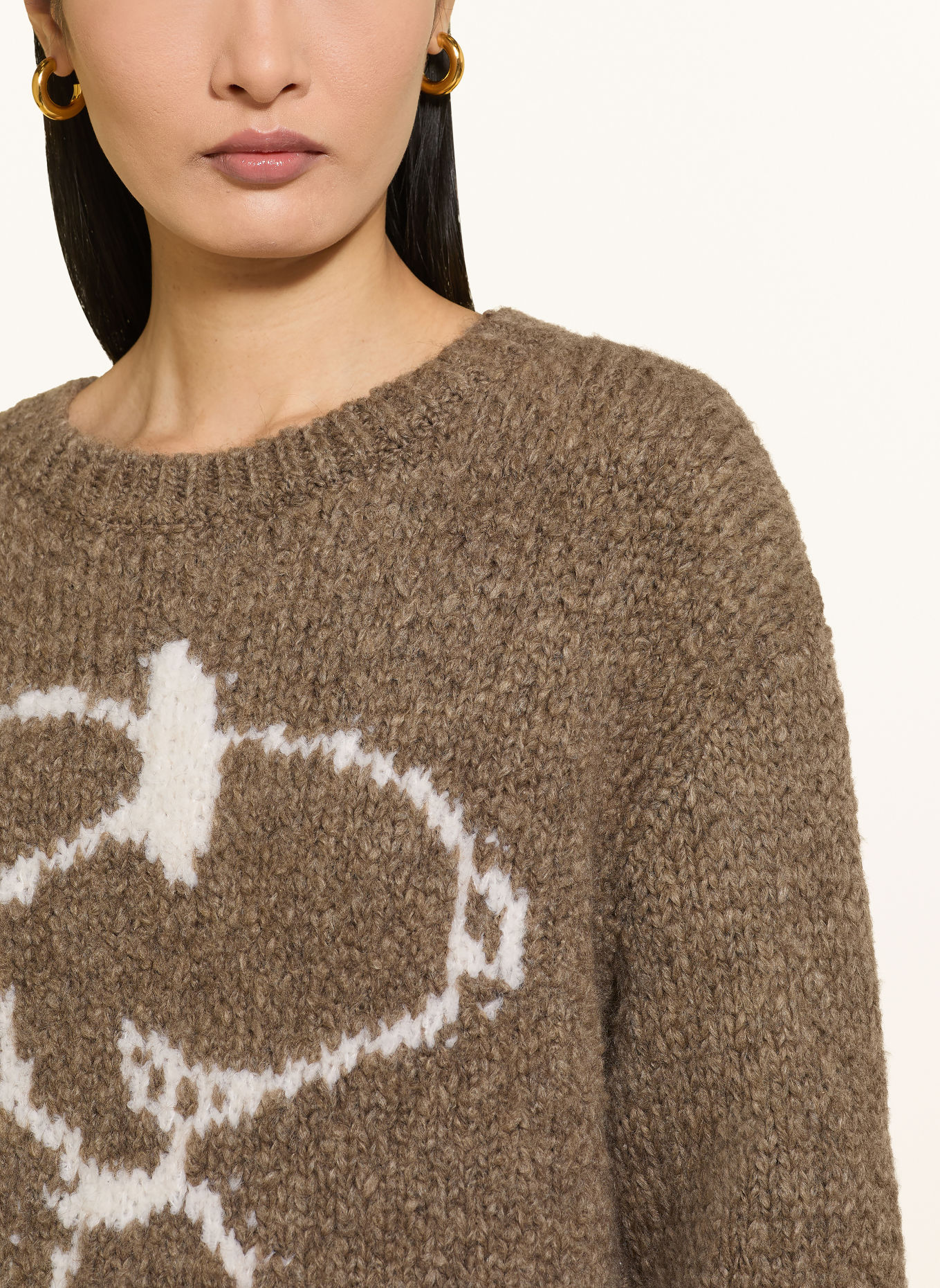 Princess GOES HOLLYWOOD Oversized trui: BRUIN / ECRU