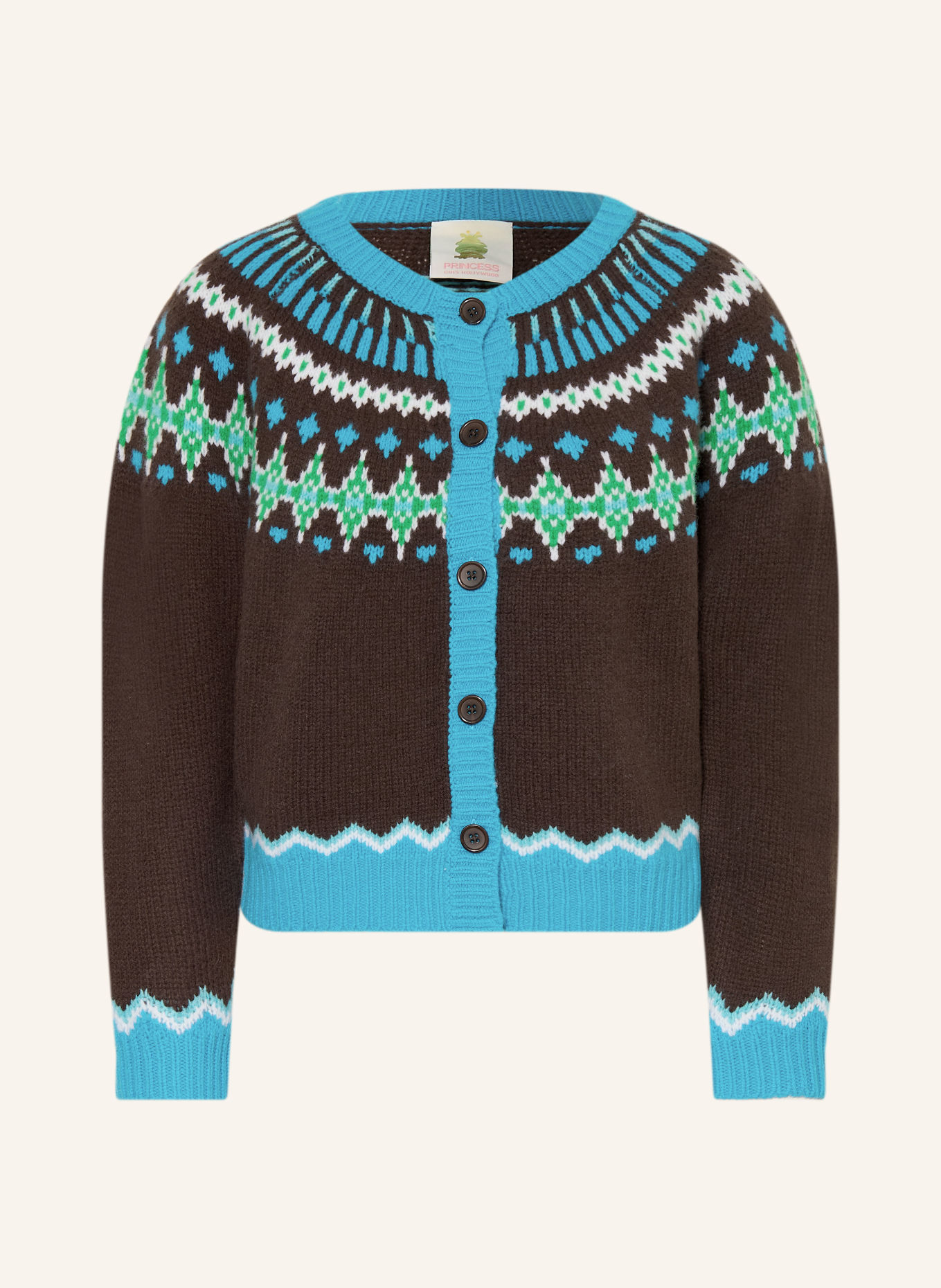 Princess GOES HOLLYWOOD vest: MARRON FONCÉ / GROEN / BLAUW