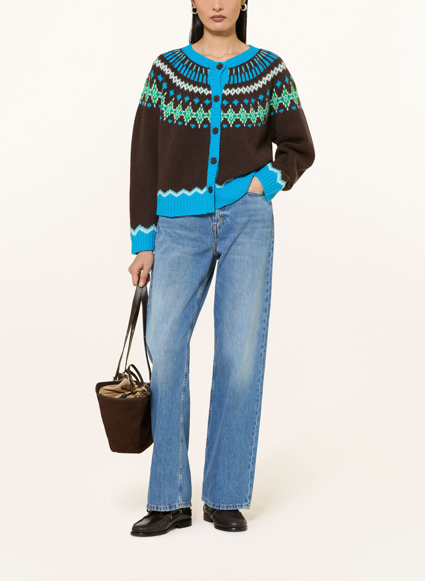Princess GOES HOLLYWOOD vest: MARRON FONCÉ / GROEN / BLAUW