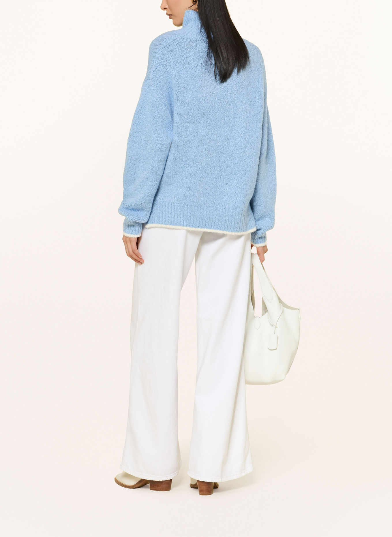 Princess GOES HOLLYWOOD Oversized-Pullover: HELLBLAU / ECRU