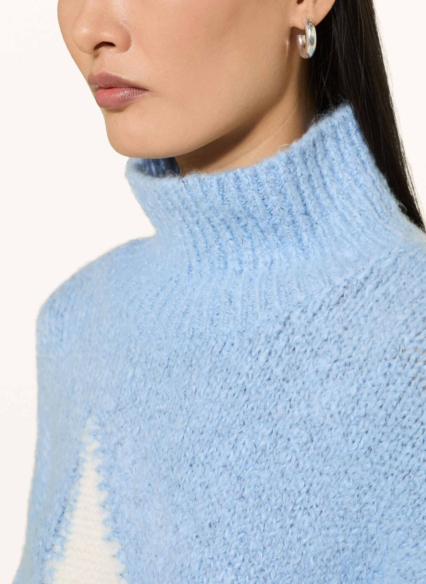 Princess GOES HOLLYWOOD Oversized-Pullover: HELLBLAU / ECRU