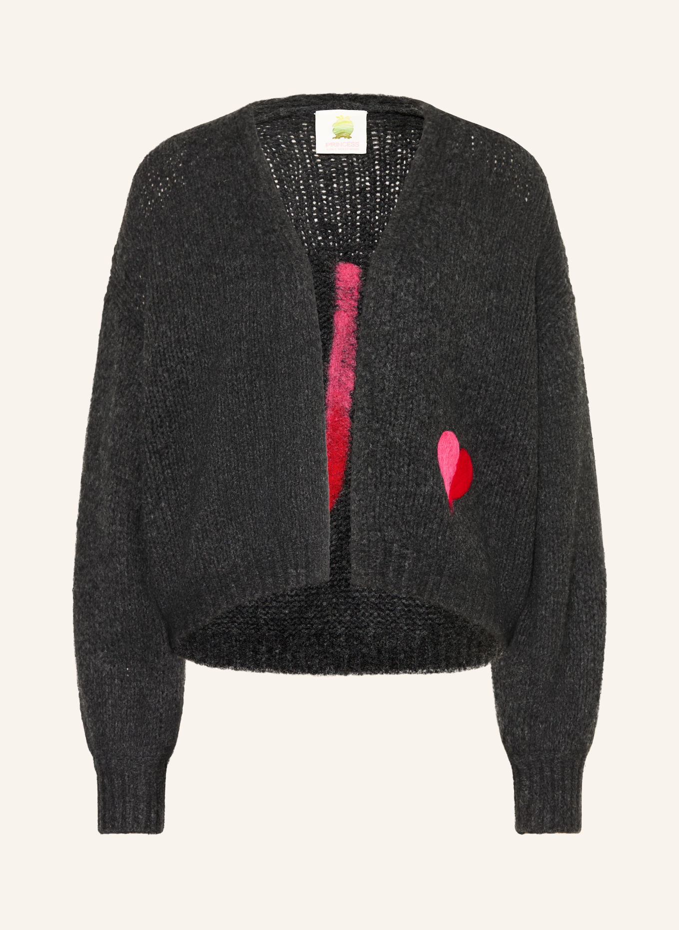 Princess GOES HOLLYWOOD gebreide hoes: DONKERGRIJS / ROZE / ROOD