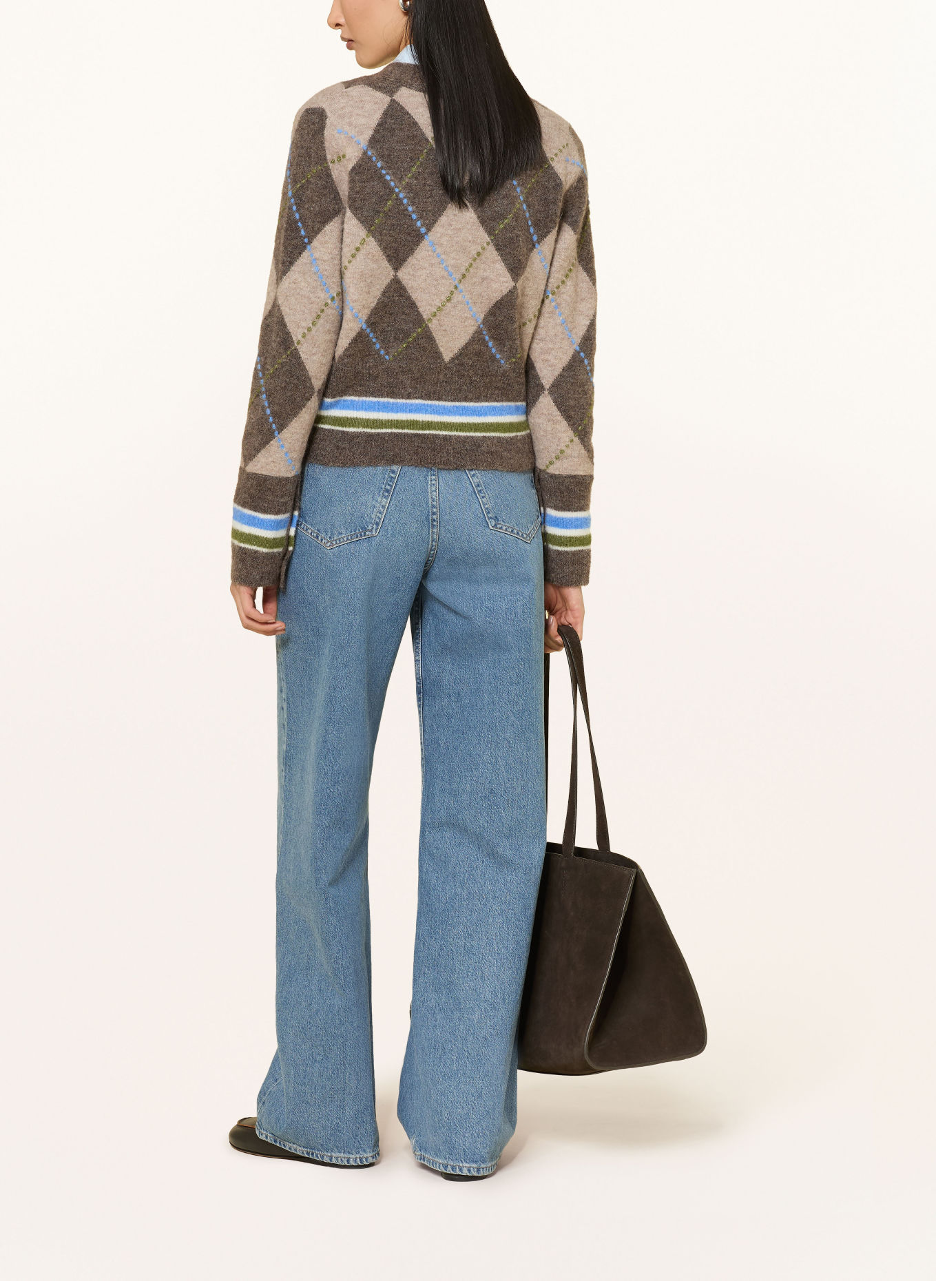 Princess GOES HOLLYWOOD Cardigan: MARRON FONCÉ / BEIGE / BLEU