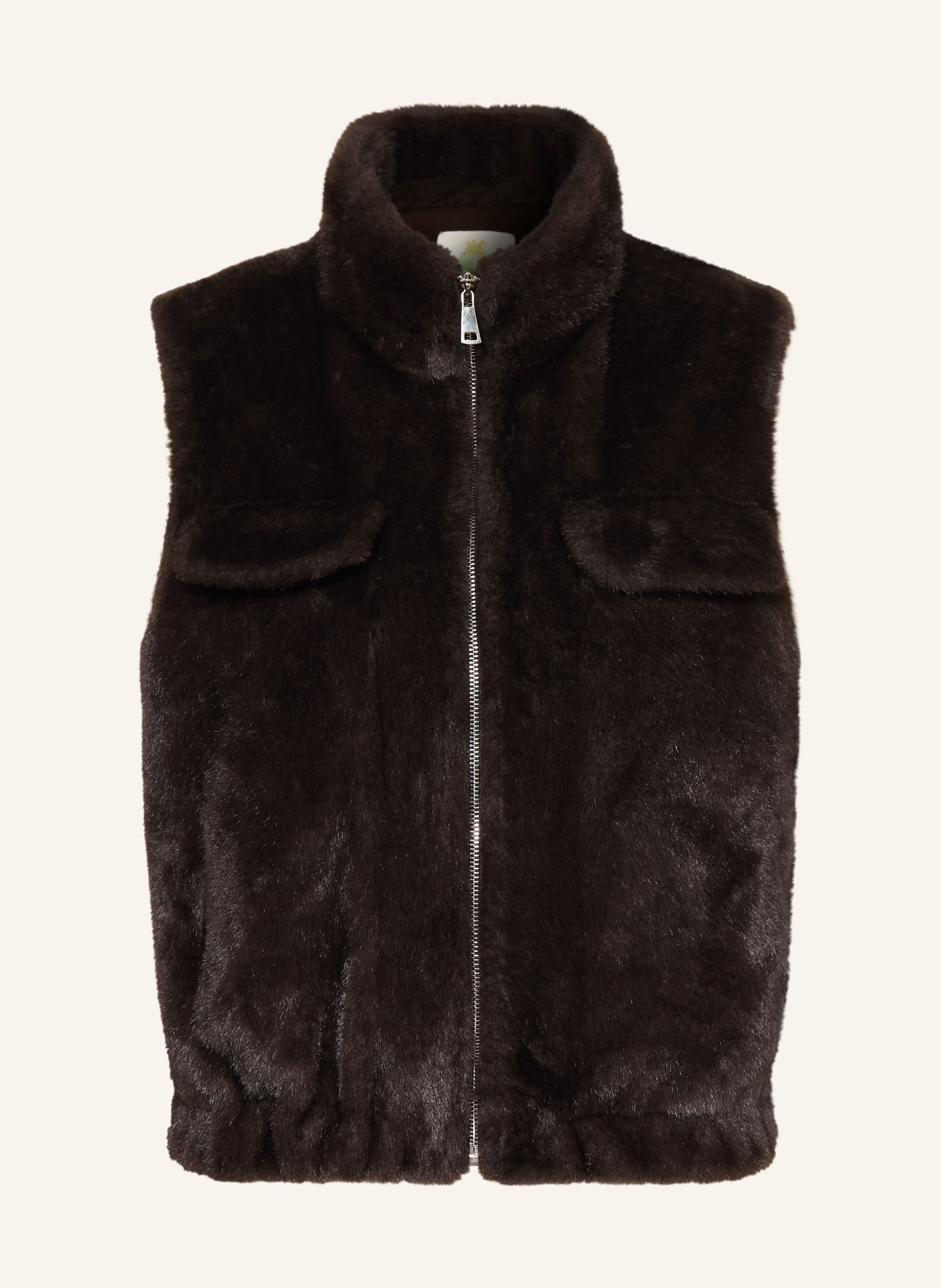 Princess GOES HOLLYWOOD Vest van kunstbont: MARRON FONCÉ