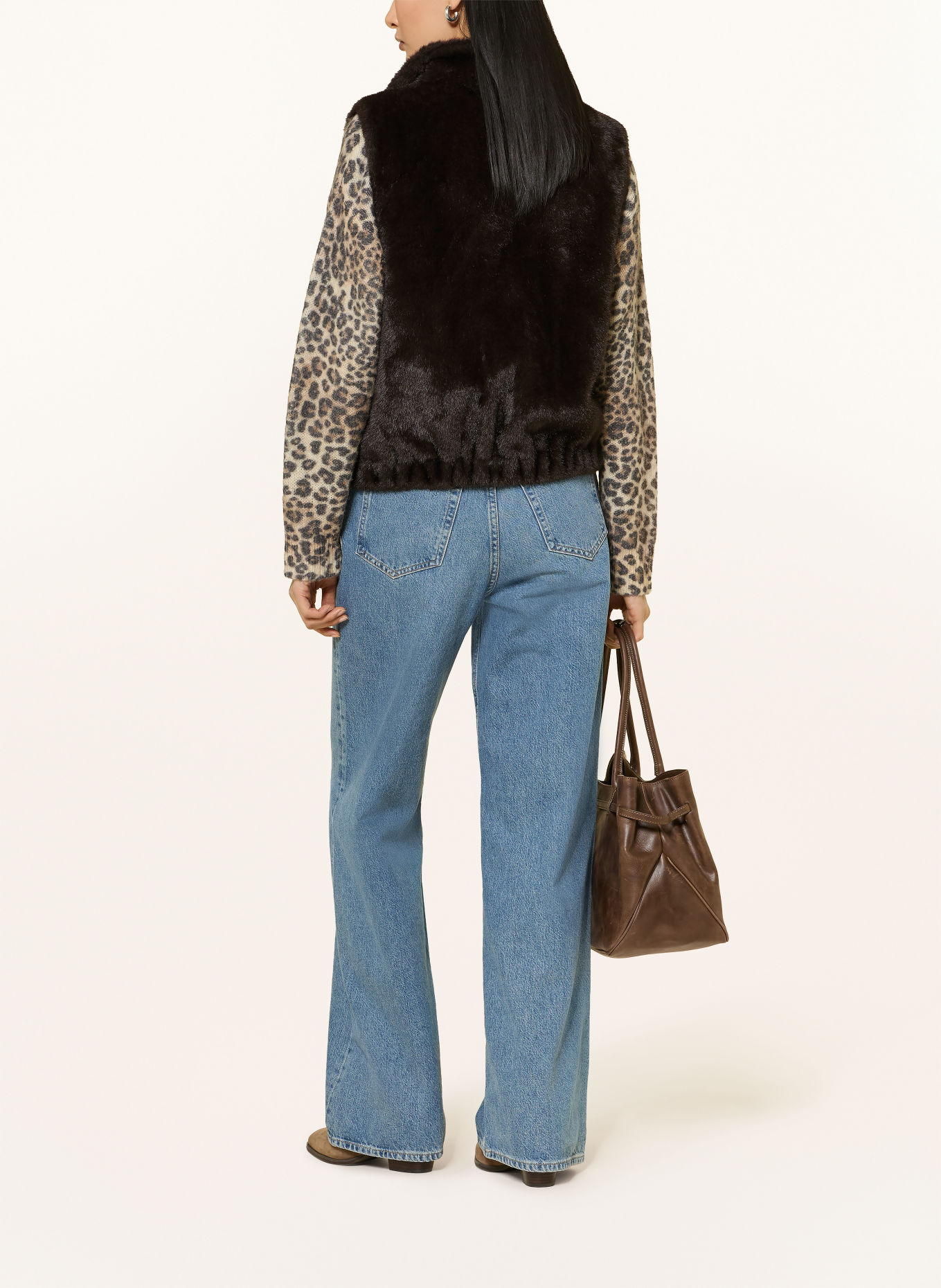 Princess GOES HOLLYWOOD Vest van kunstbont: MARRON FONCÉ
