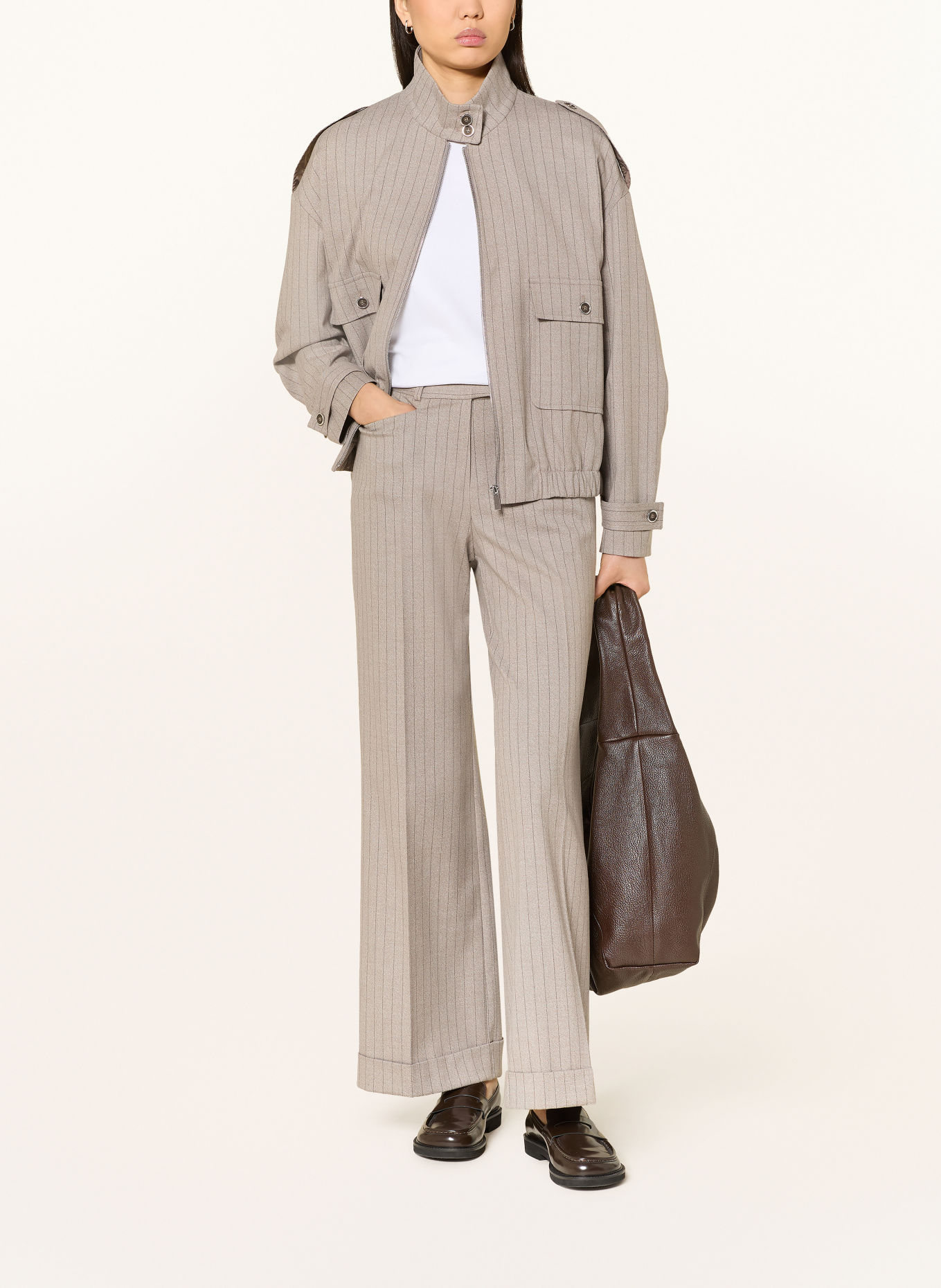 MARC AUREL Marlenehose: TAUPE / GRAU