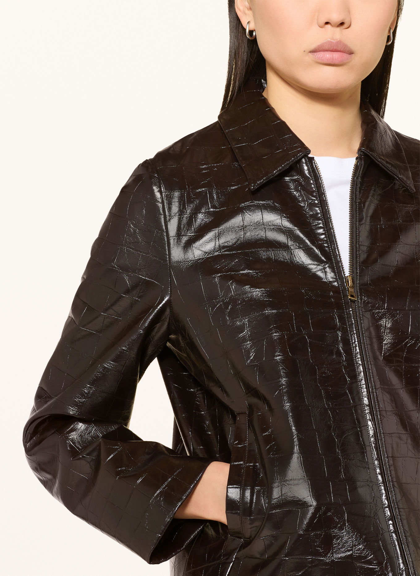 MARC AUREL Jacke in Lederoptik: SCHWARZ