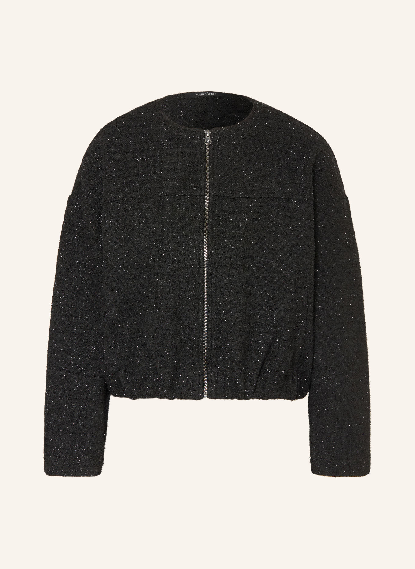 MARC AUREL Blouson met glittergaren: ZWART