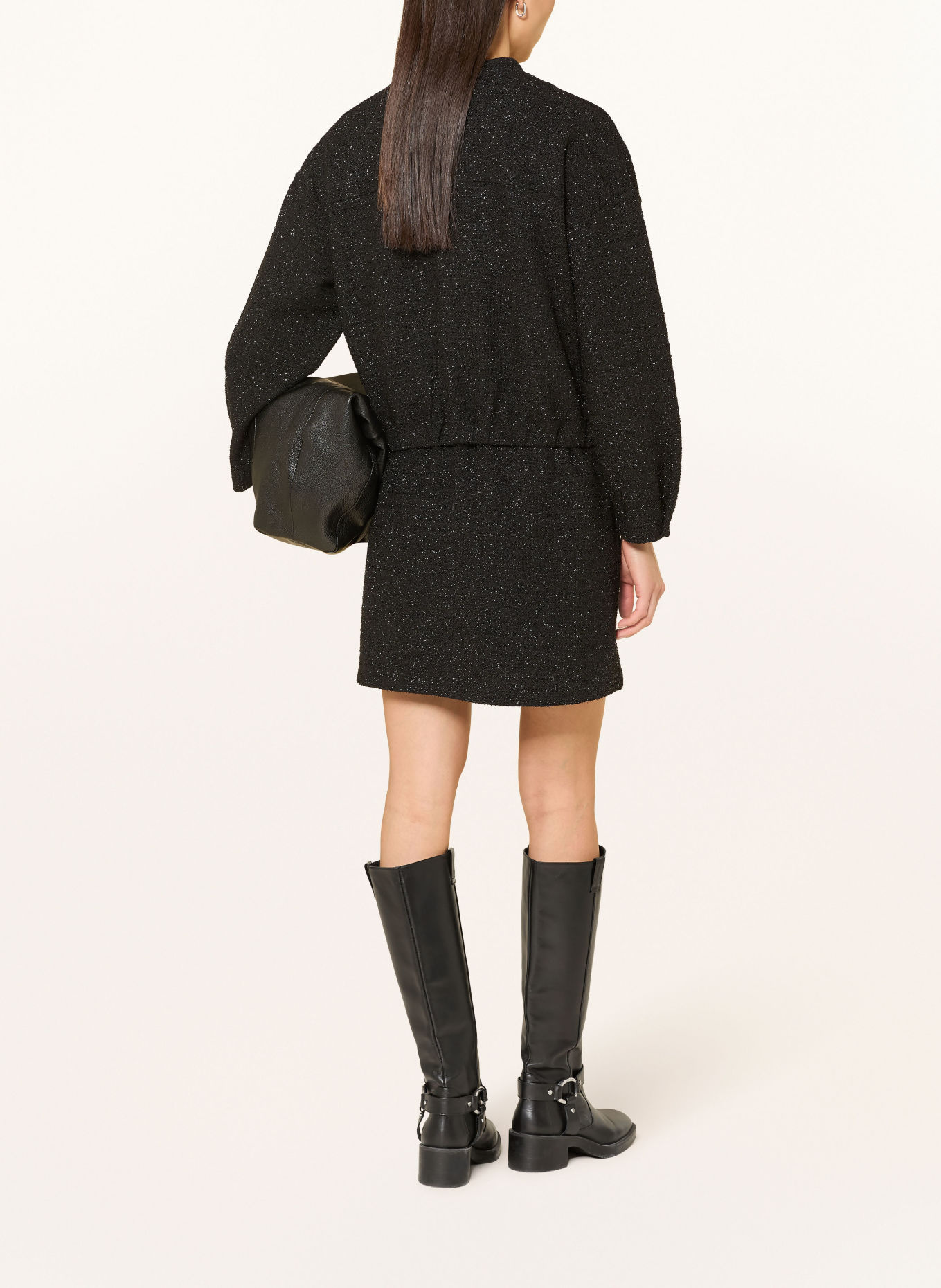 MARC AUREL Blouson met glittergaren: ZWART
