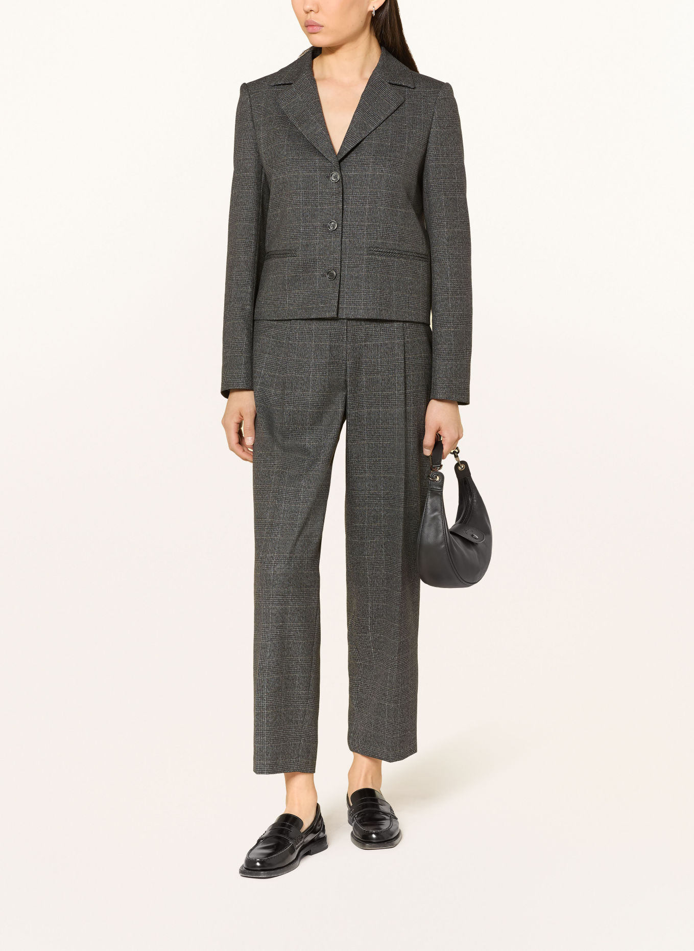 MARC AUREL Marlene pants with glitter thread: DARK GRAY / SILVER / LIGHT GRAY