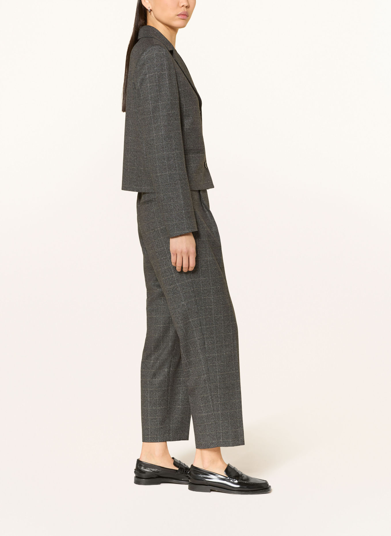 MARC AUREL Marlene pants with glitter thread: DARK GRAY / SILVER / LIGHT GRAY