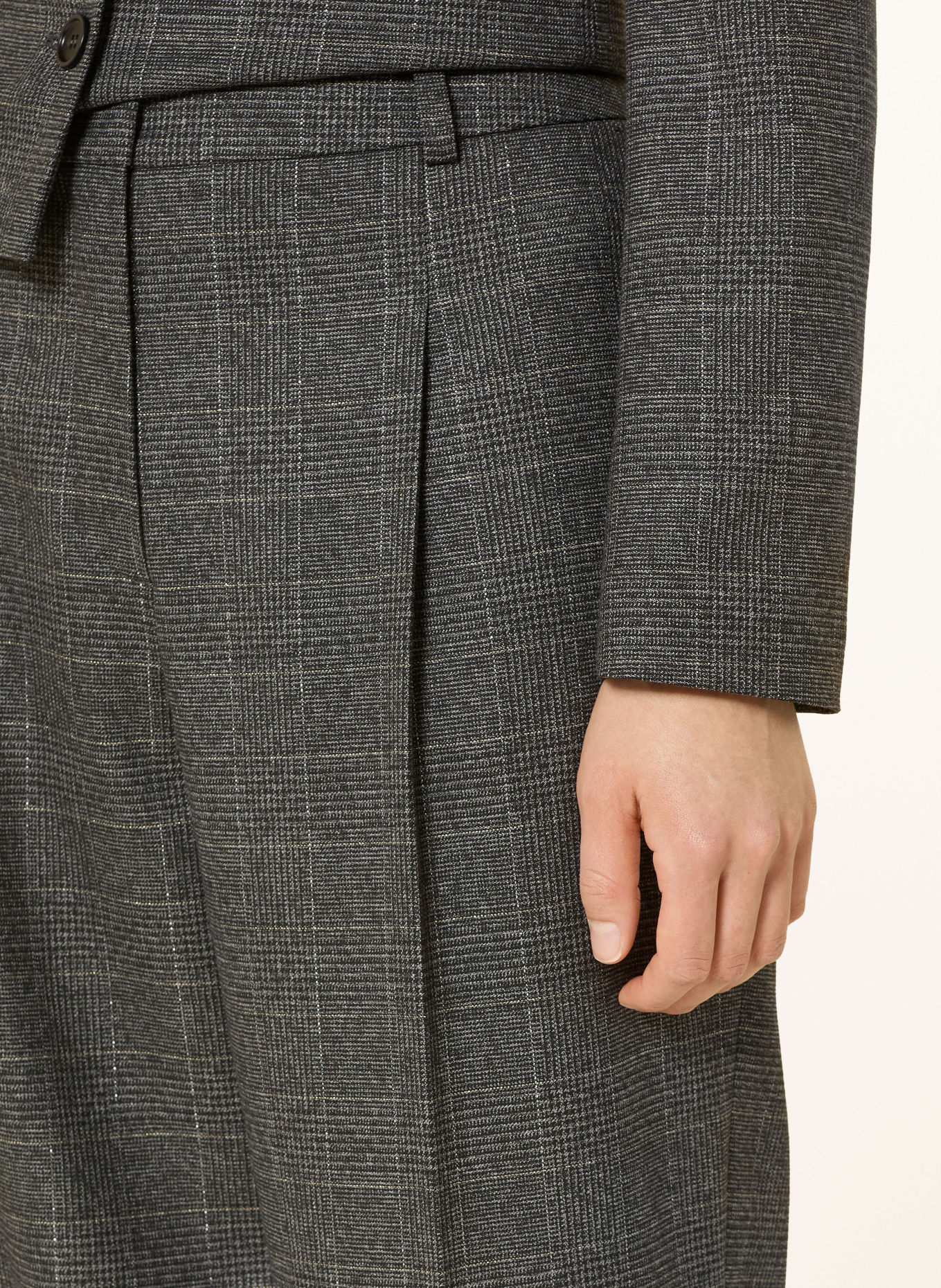 MARC AUREL Marlene pants with glitter thread: DARK GRAY / SILVER / LIGHT GRAY
