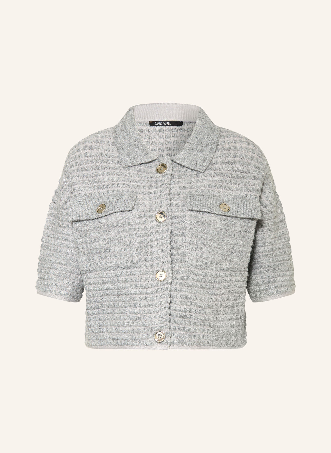 MARC AUREL Vest met pailletten: GRIJS