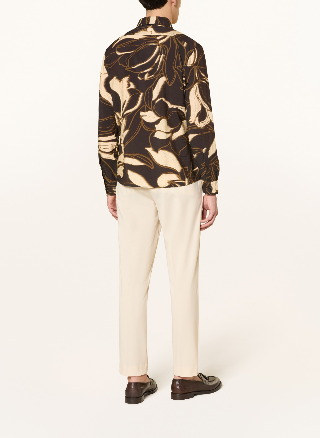 REISS Overhemd PALOMA Regular Fit: ZWART / BRUIN / LICHTGEEL