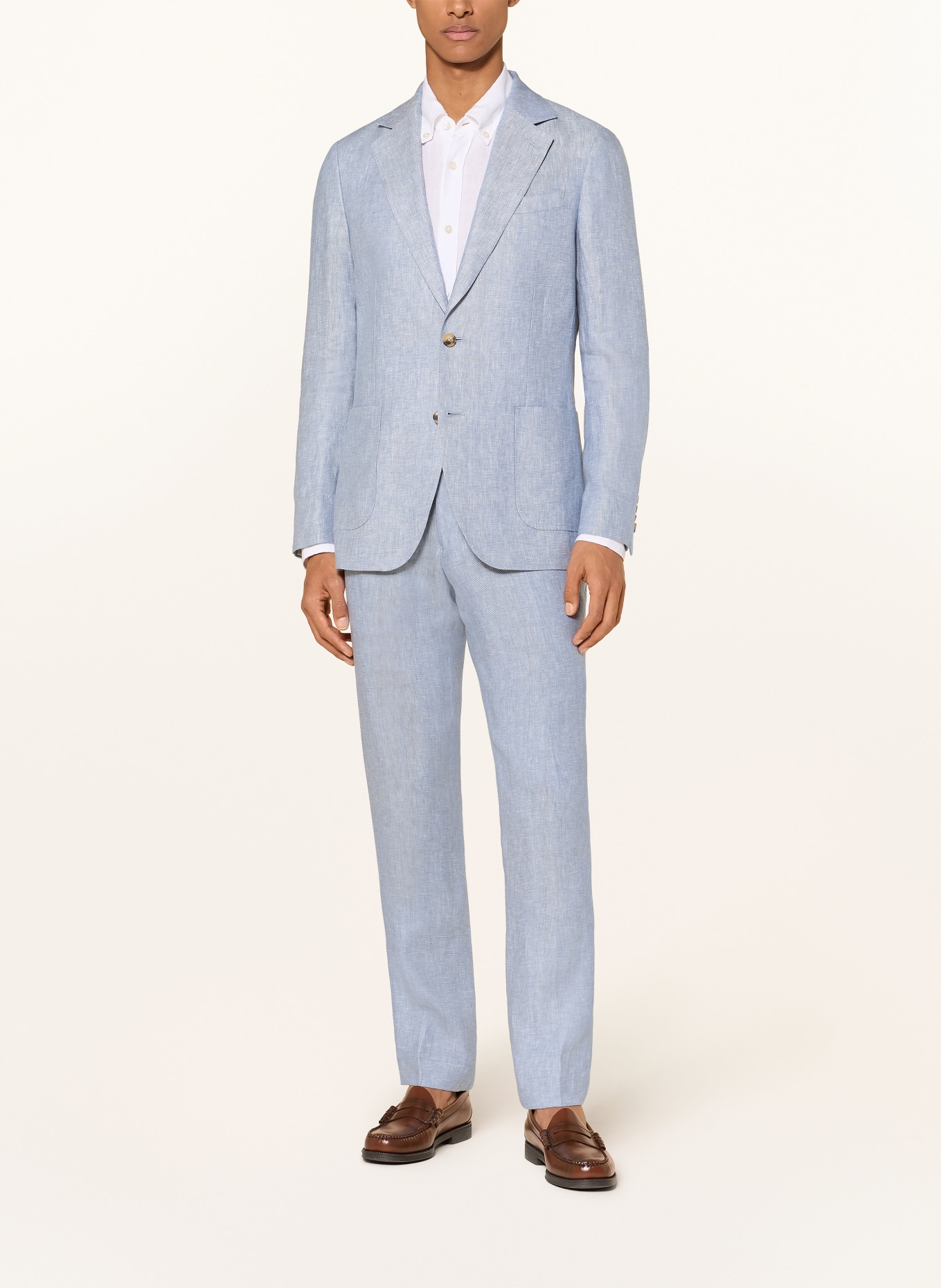 REISS Marynarka z lnu ATLANTIC o kroju Extra Slim Fit: JASNONIEBIESKI