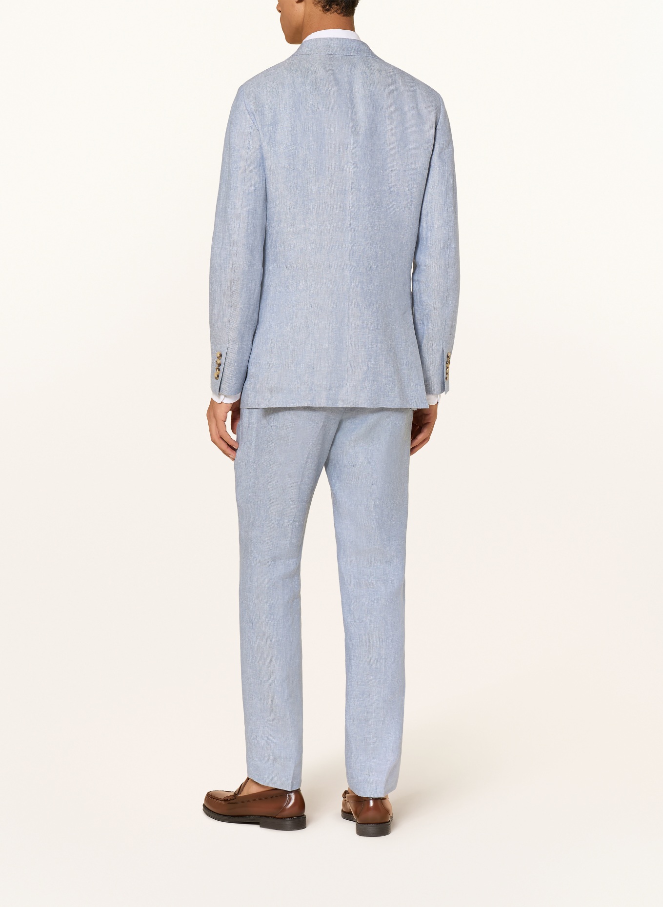 REISS Marynarka z lnu ATLANTIC o kroju Extra Slim Fit: JASNONIEBIESKI