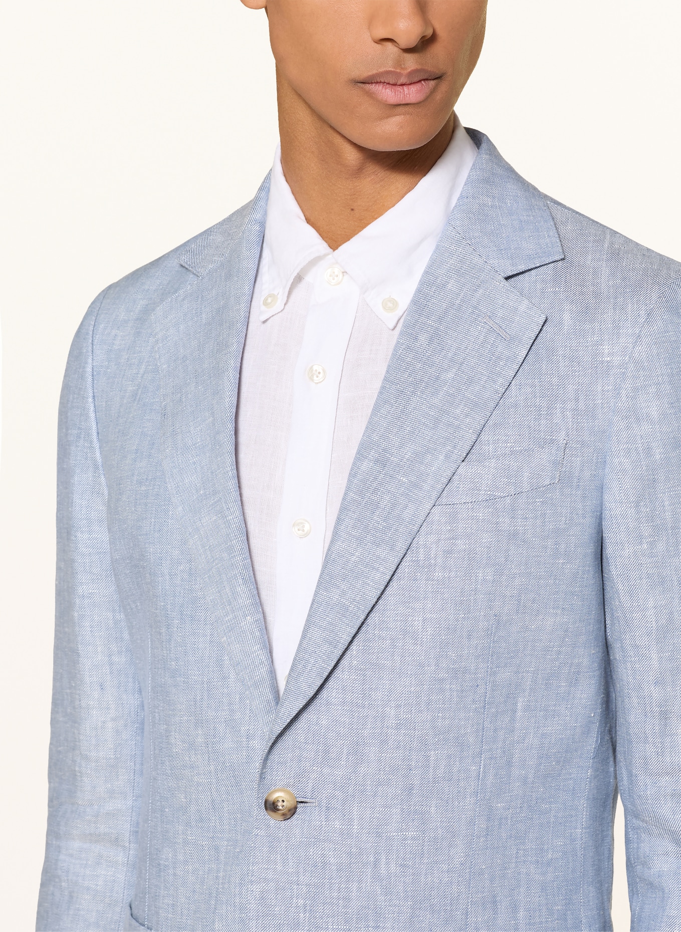 REISS Marynarka z lnu ATLANTIC o kroju Extra Slim Fit: JASNONIEBIESKI