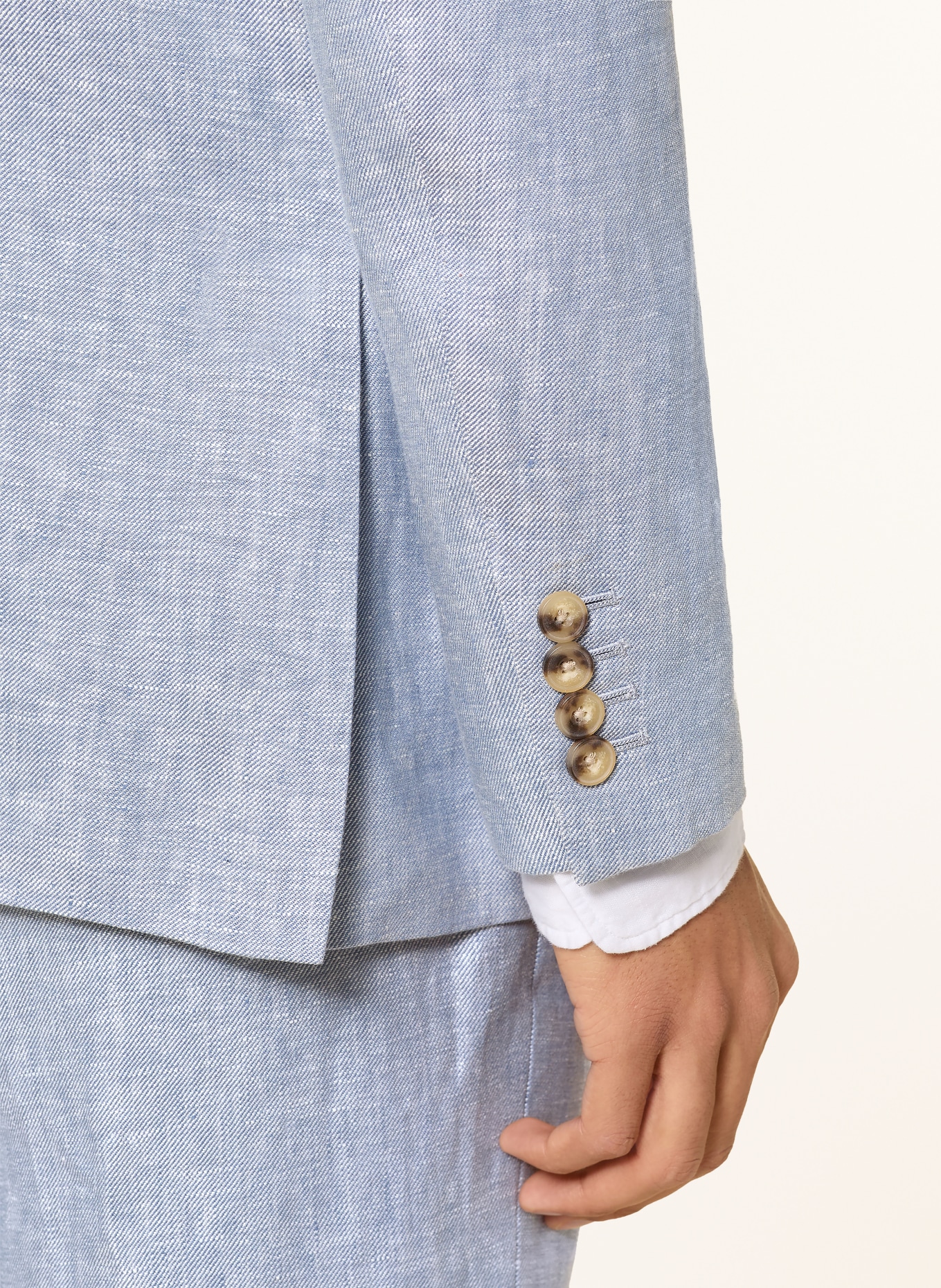 REISS Marynarka z lnu ATLANTIC o kroju Extra Slim Fit: JASNONIEBIESKI