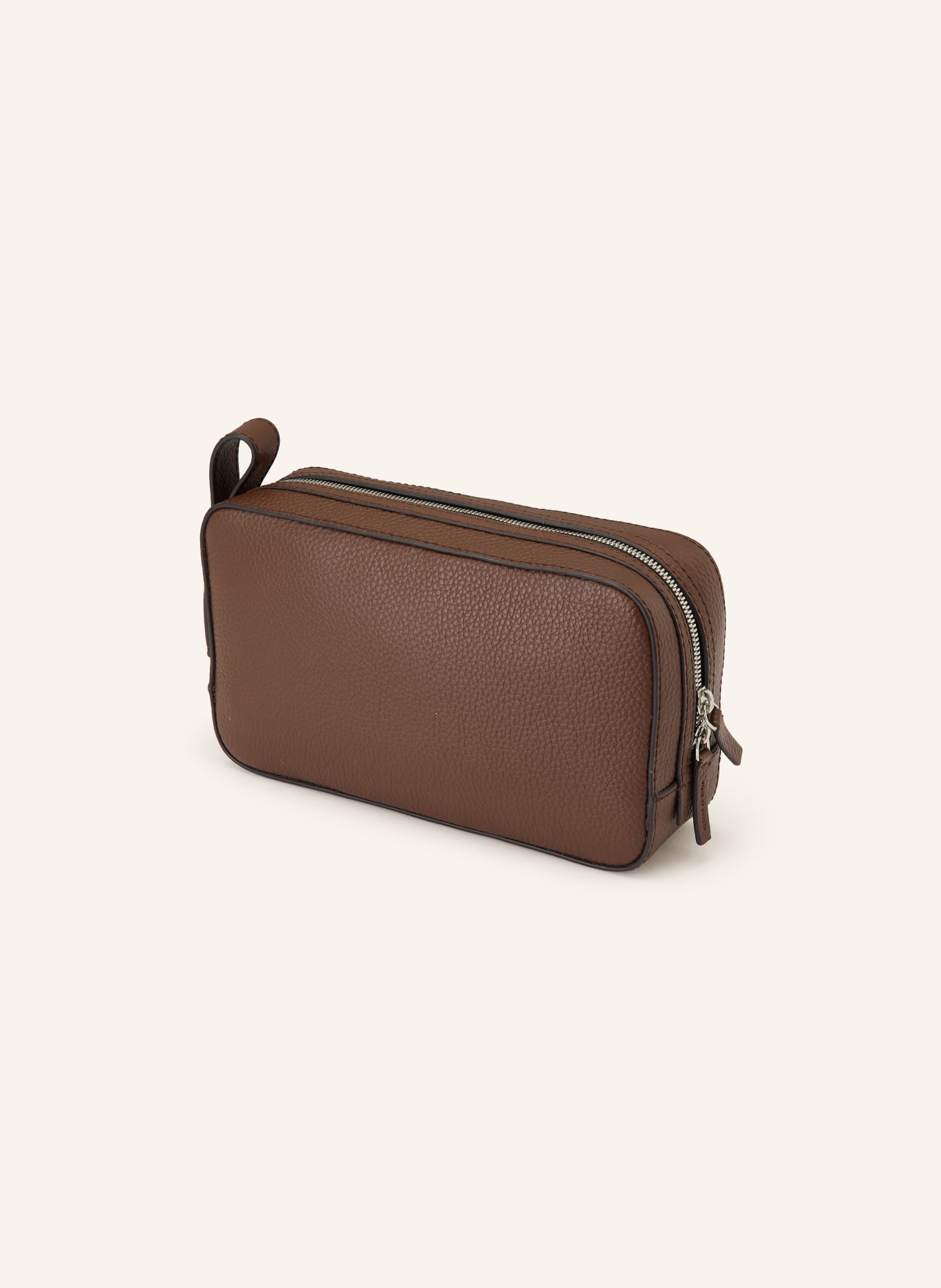 TIGER OF SWEDEN WES Shoulder Bag: DARK BROWN / SILVER