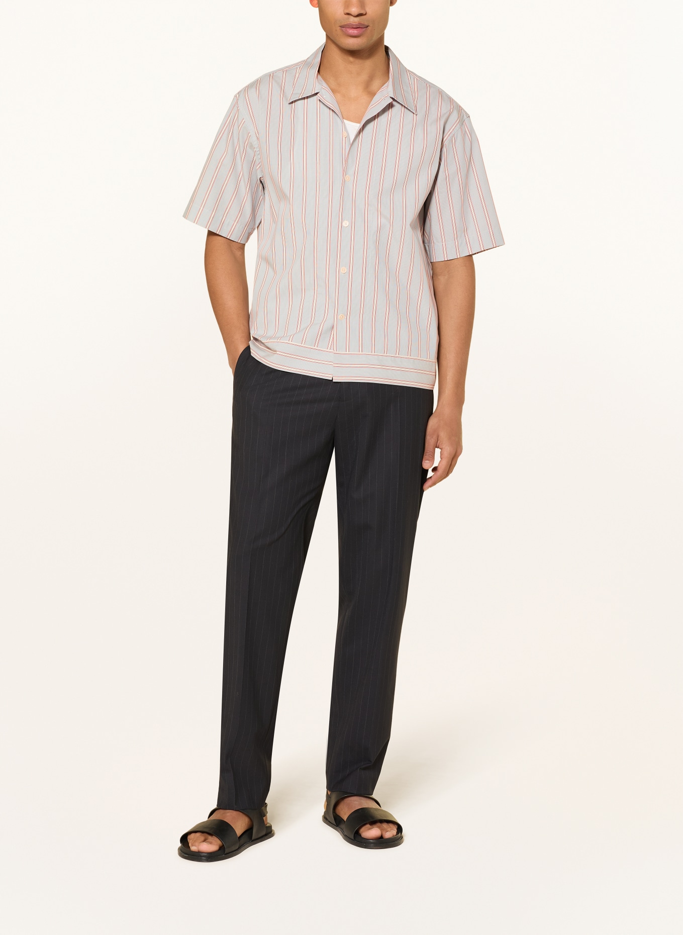 NN.07 Chemise à manches courtes REED Comfort Fit: BLEU / ROUGE / BLANC