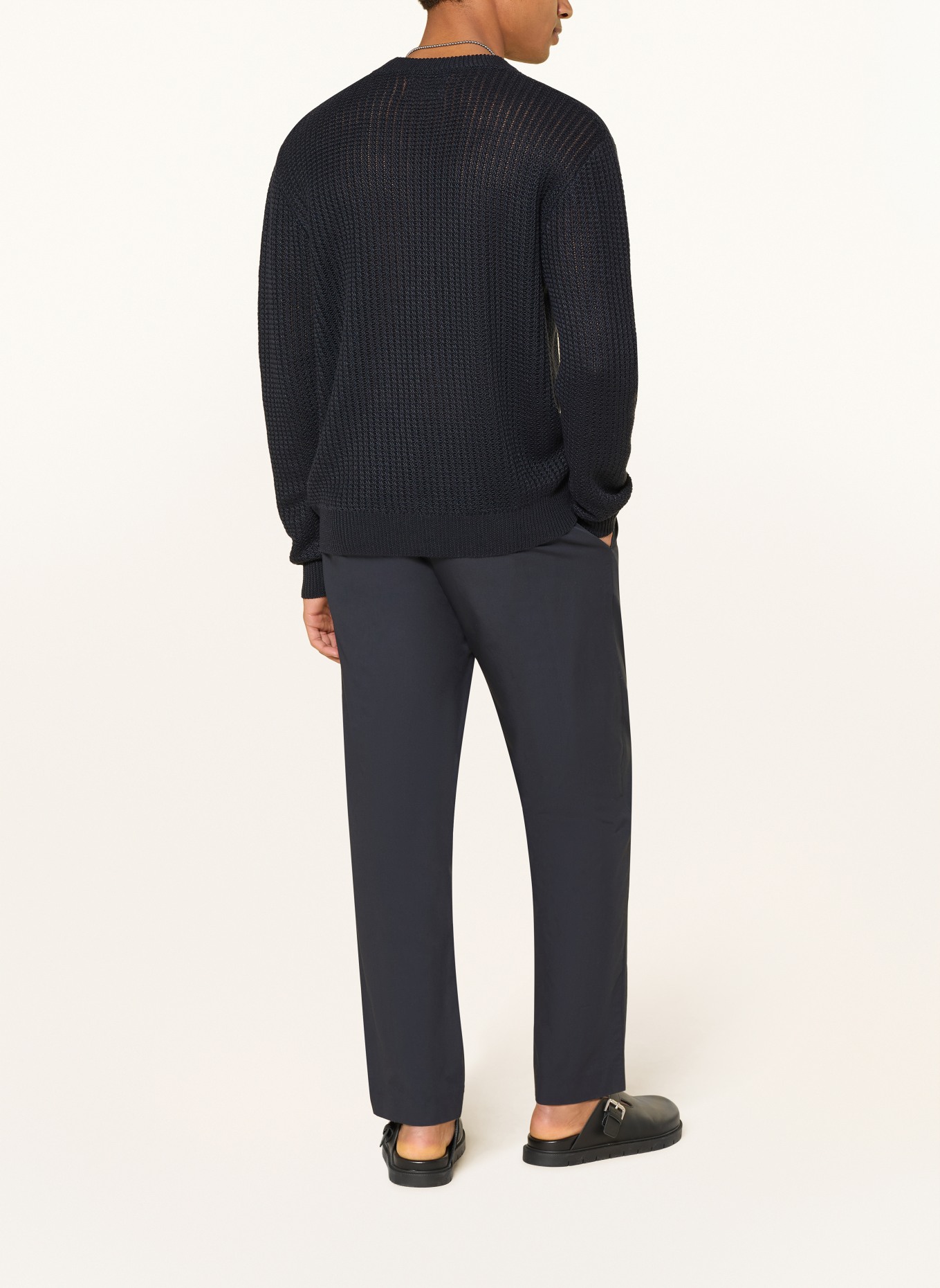 NN.07 Leinenpullover TIM: DUNKELBLAU