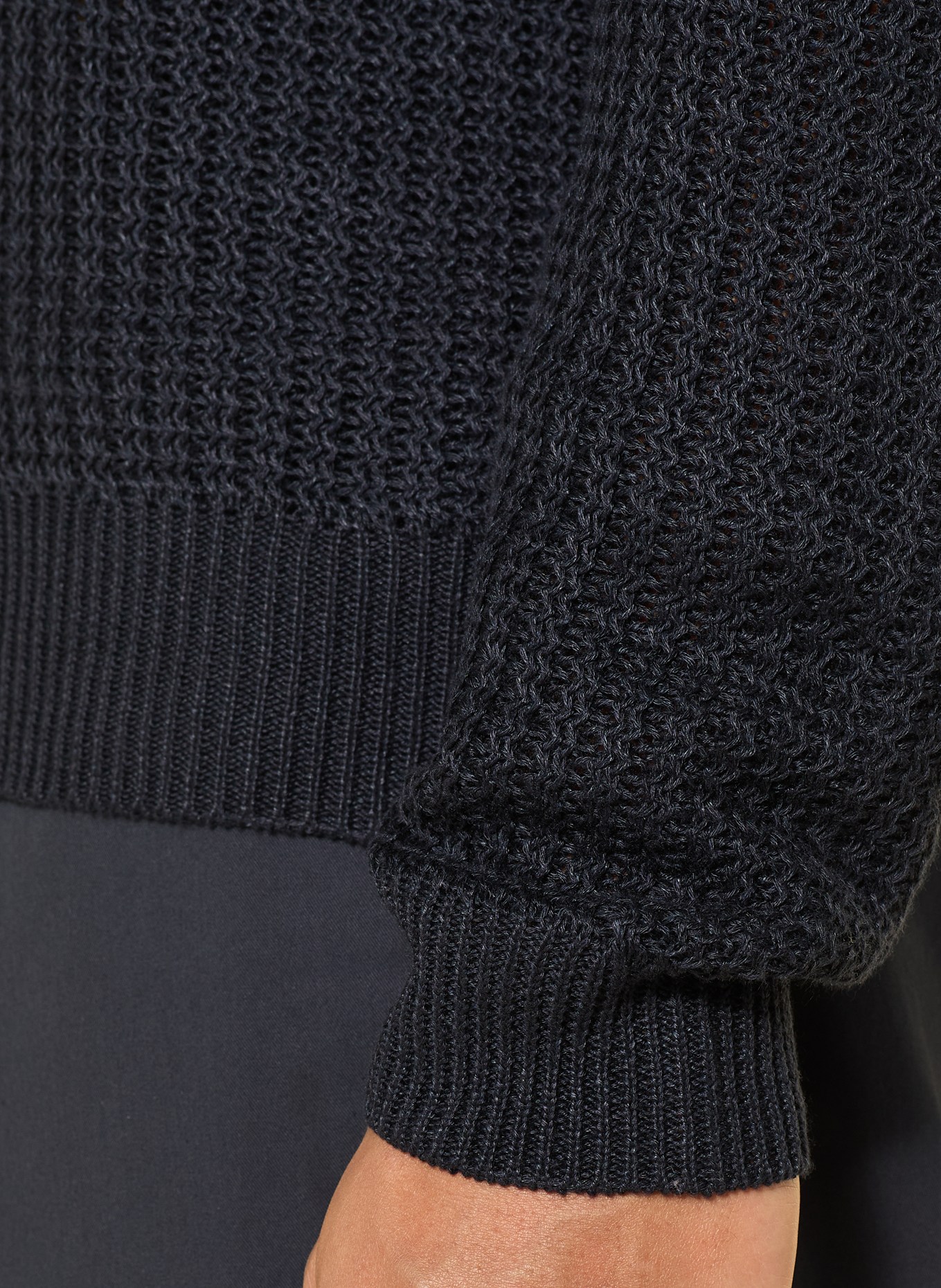 NN.07 Leinenpullover TIM: DUNKELBLAU