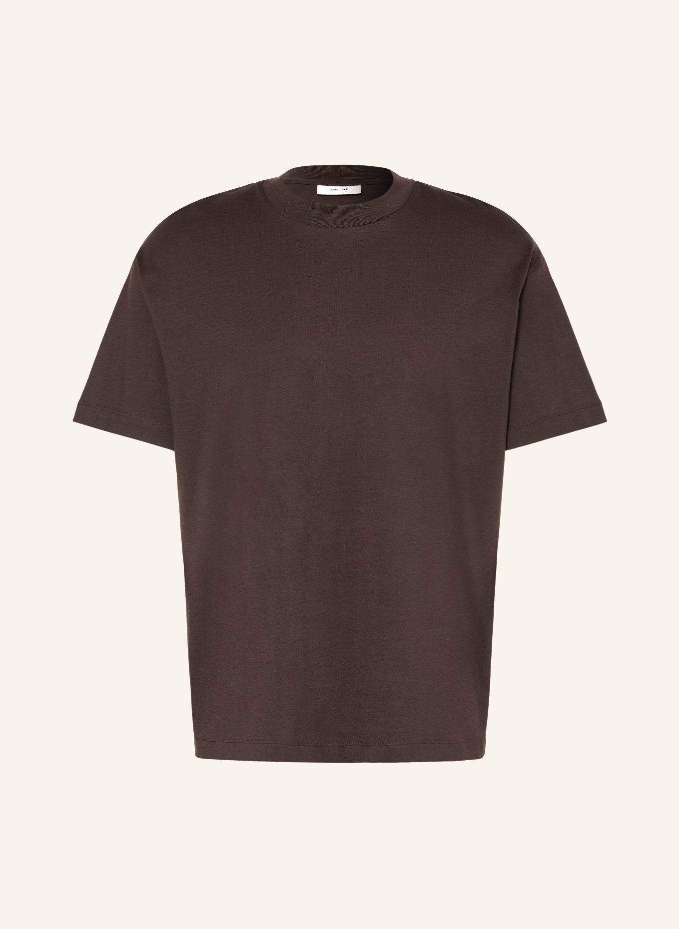 NN.07 T-Shirt LIONEL: DUNKELBRAUN