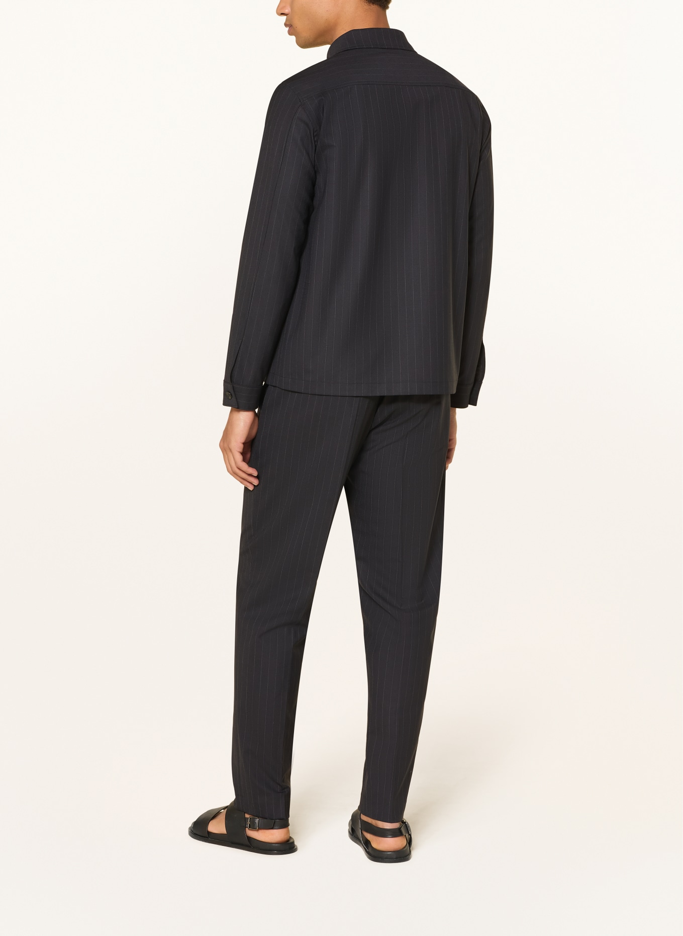 NN.07 Overshirt ZANDER: DUNKELBLAU / WEISS
