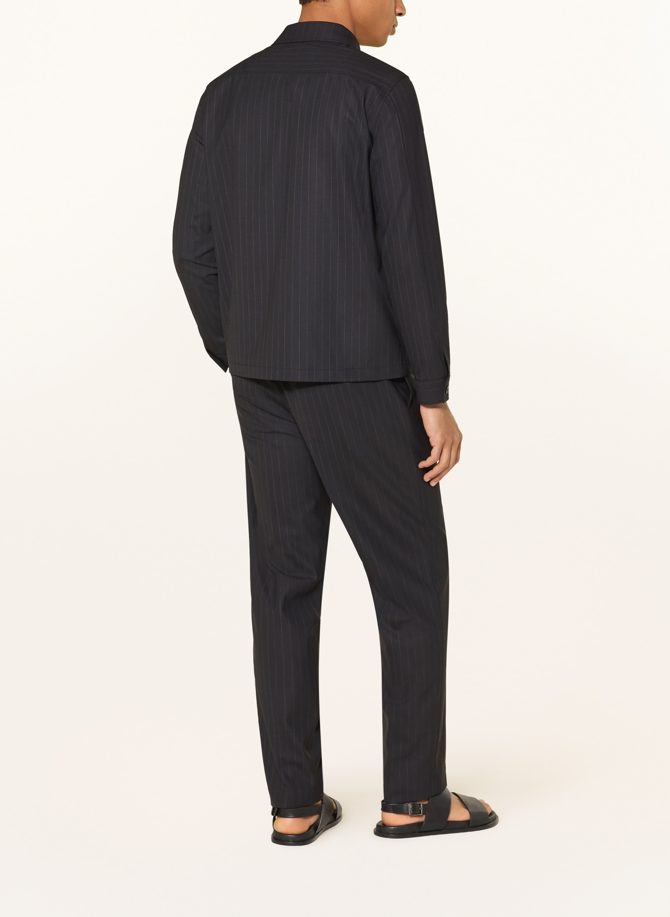 NN.07 BRENDAN Regular Fit Pants: DARK BLUE / WHITE