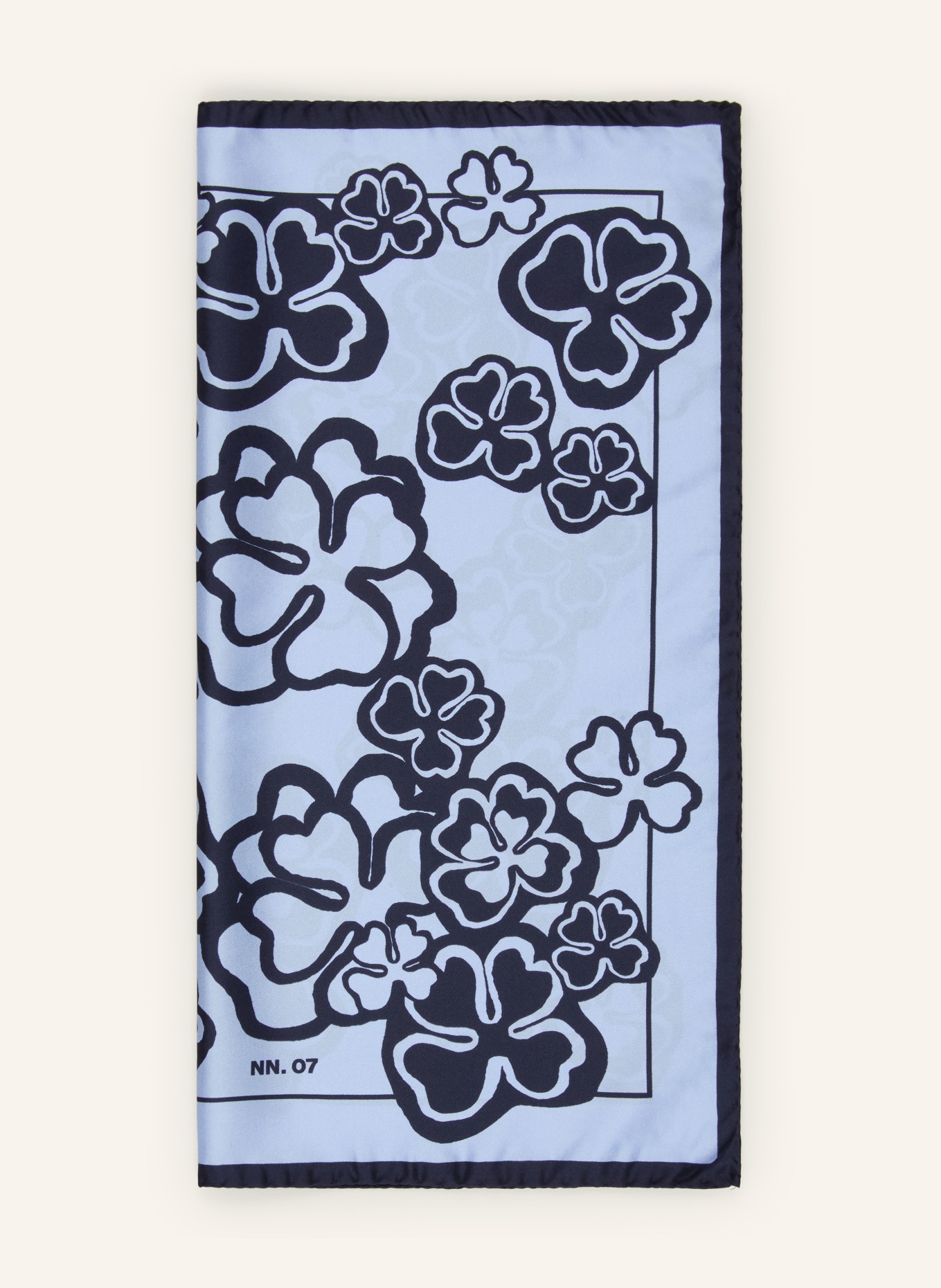 NN.07 foulard en soie: BLEU CLAIR / BLEU FONCÉ