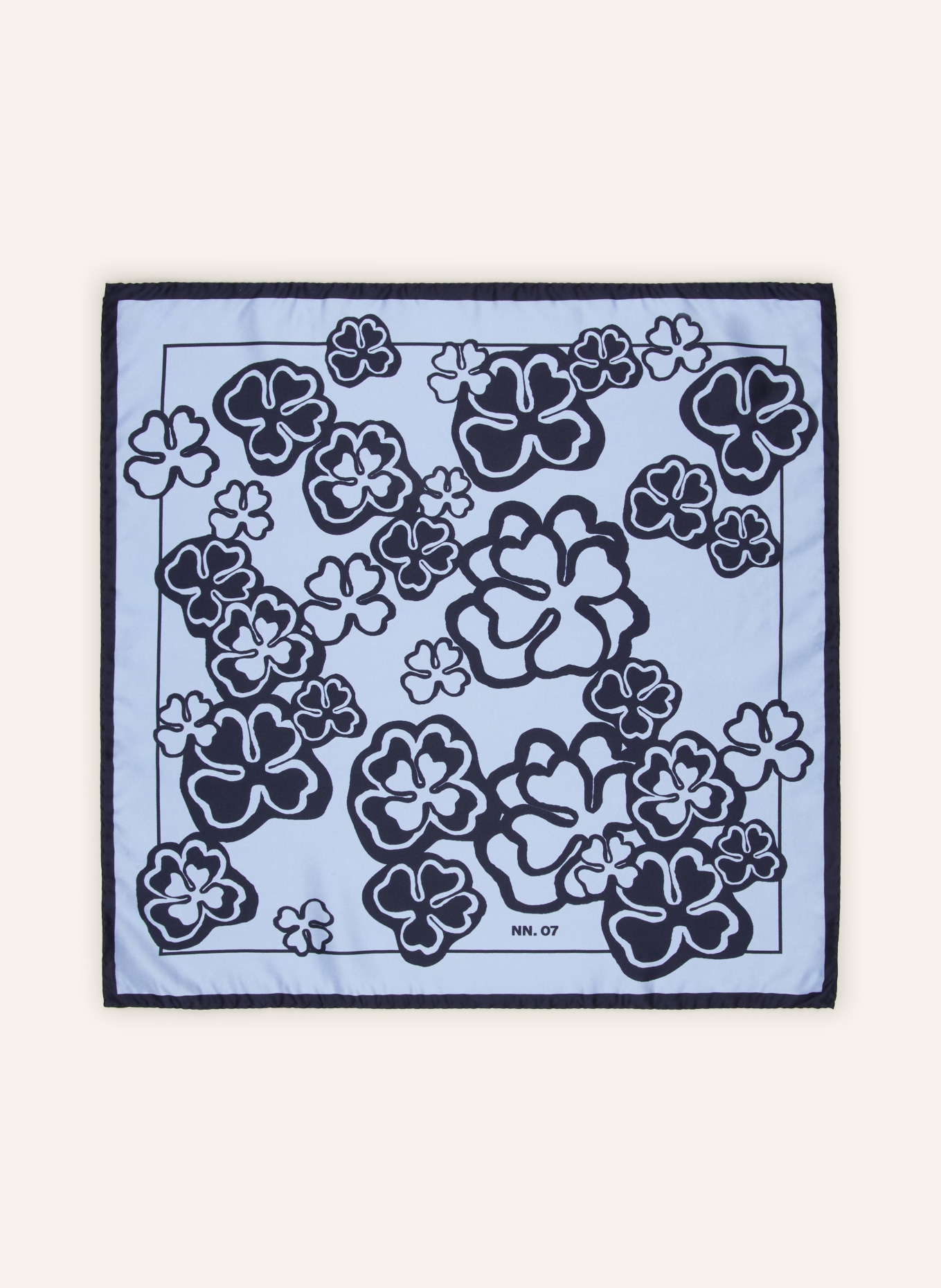 NN.07 foulard en soie: BLEU CLAIR / BLEU FONCÉ