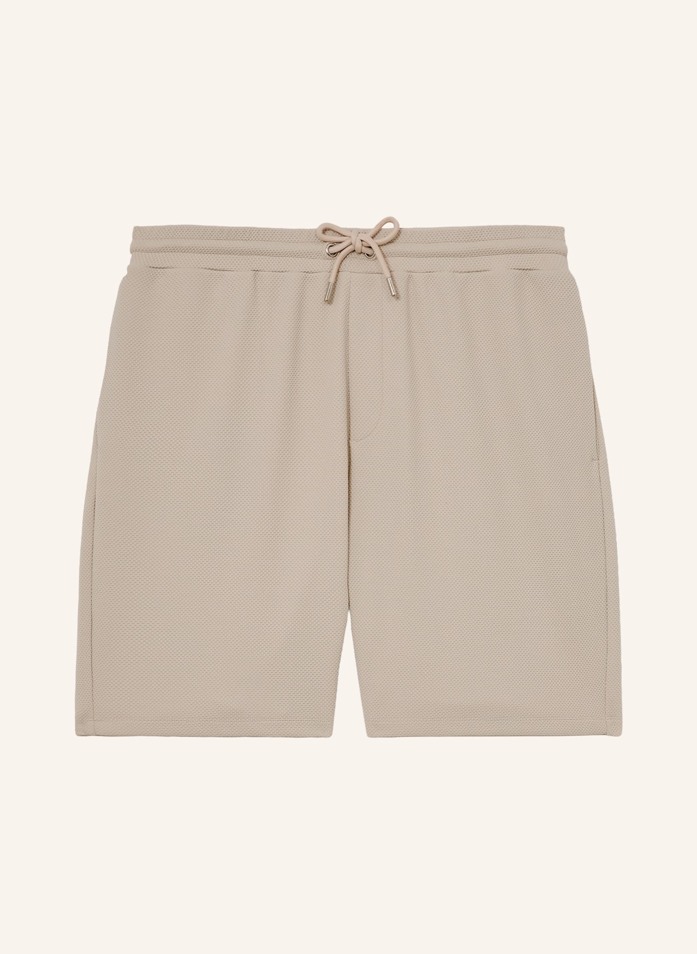 REISS Piqué shorts TAVOLLA: ECRU