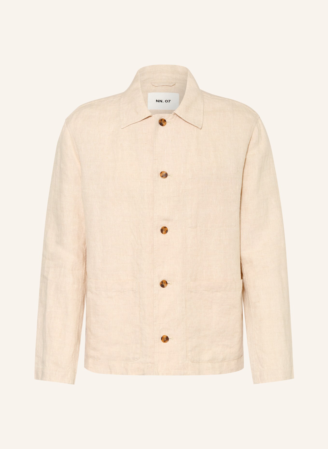 NN.07 Overshirt MORGAN aus Leinen: ECRU
