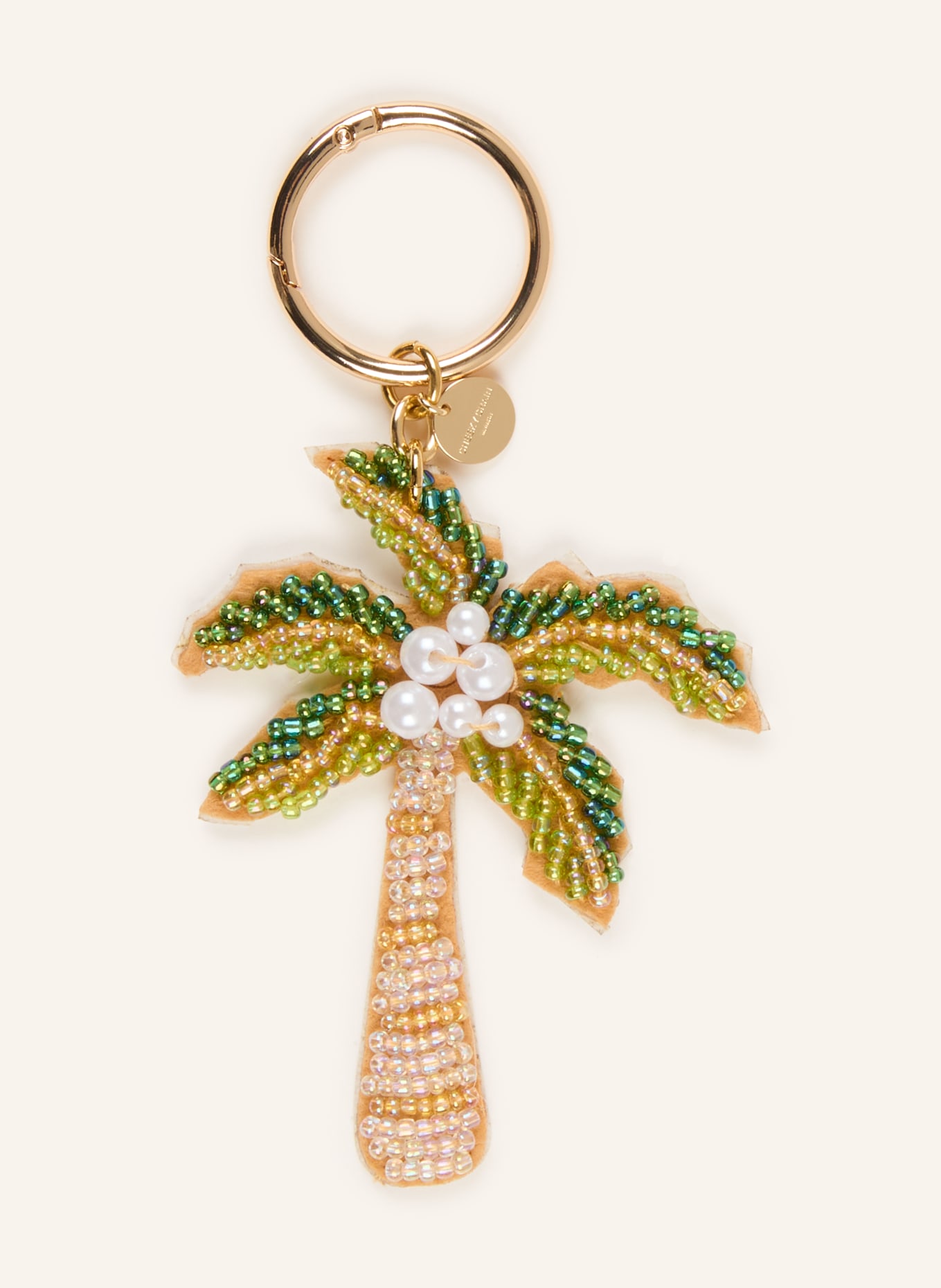 CHEEKY CHAIN MUNICH Taschenanhänger mit Schmucksteinen: ROSÉ / GOLD