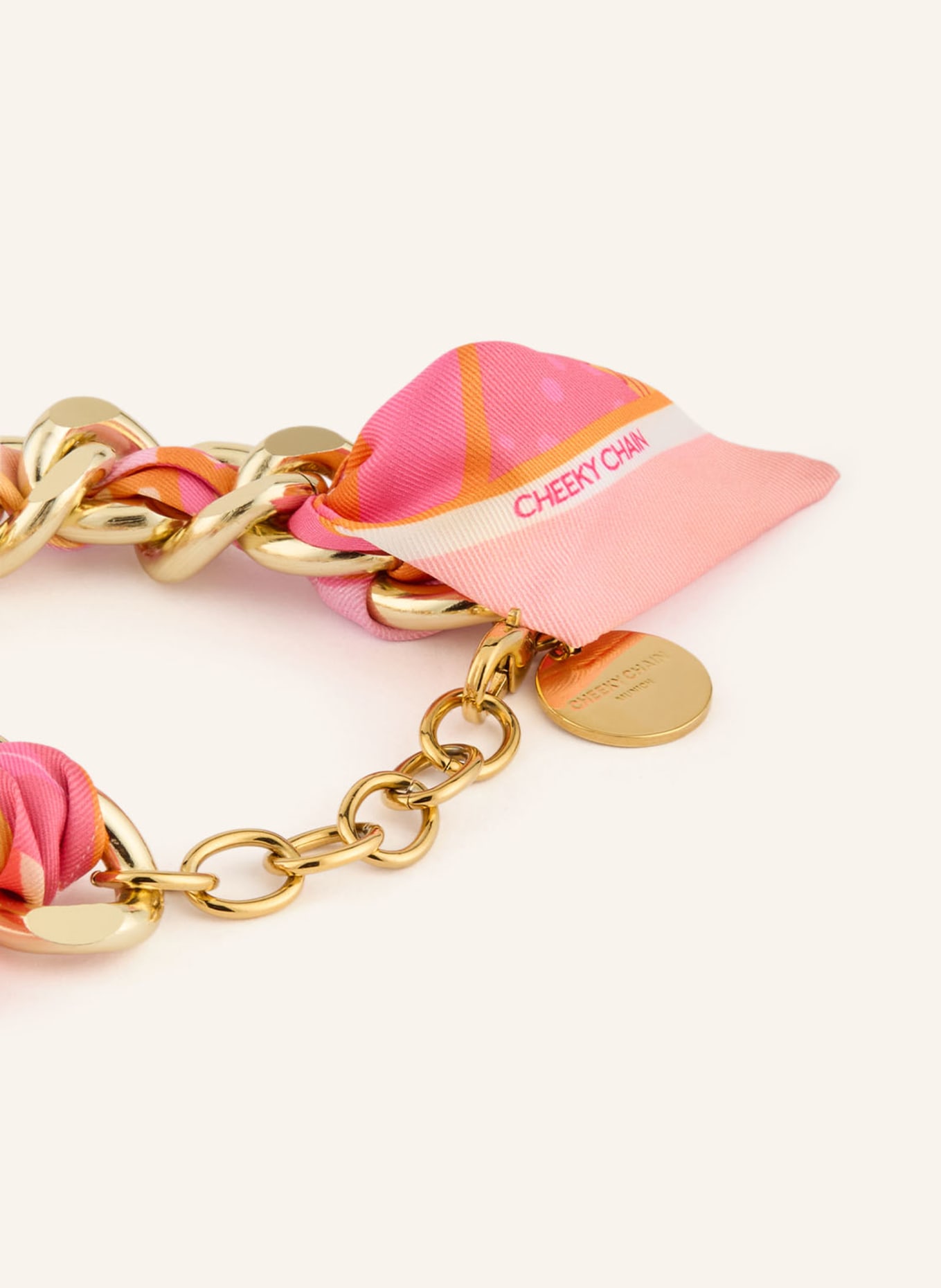 CHEEKY CHAIN MUNICH Náramek INDIE: ZLATÁ / RŮŽOVÁ / LOSOSOVÁ